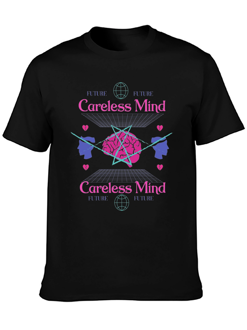 Careless Mind Graphic Tee - Retro Aesthetic T-Shirt