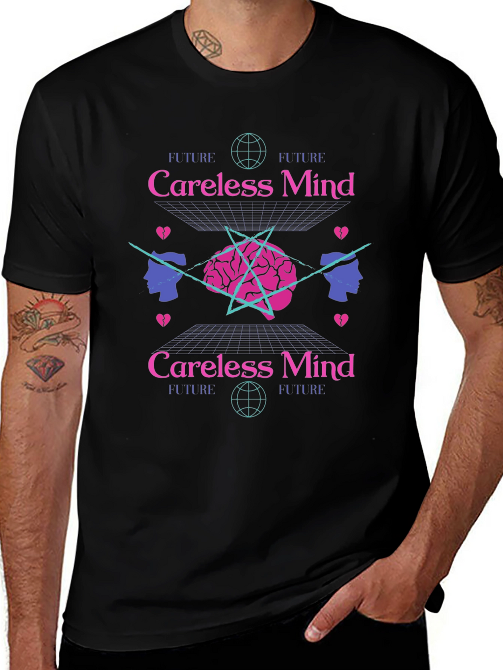 Careless Mind Graphic Tee - Retro Aesthetic T-Shirt
