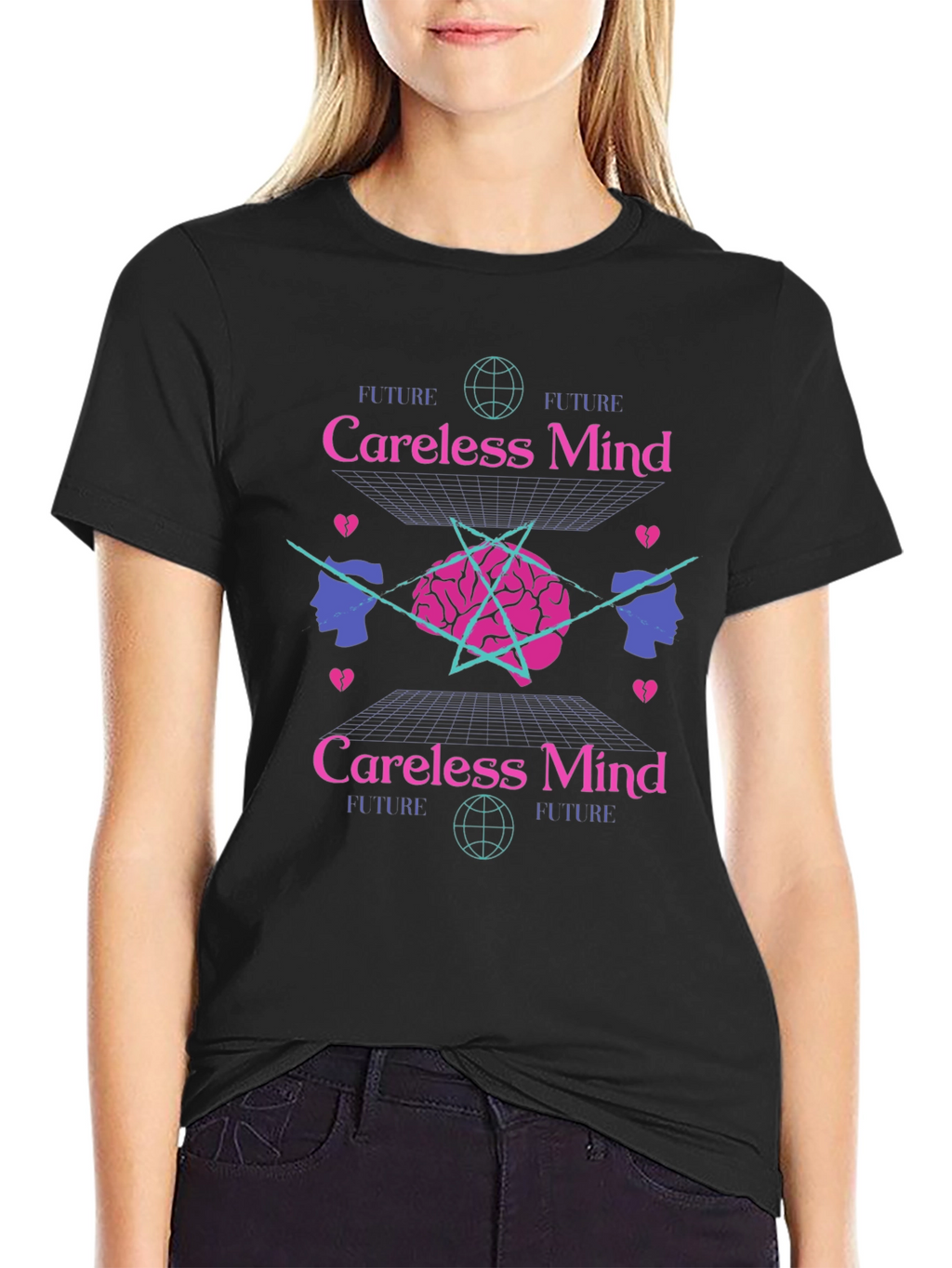Careless Mind Graphic Tee - Retro Aesthetic T-Shirt