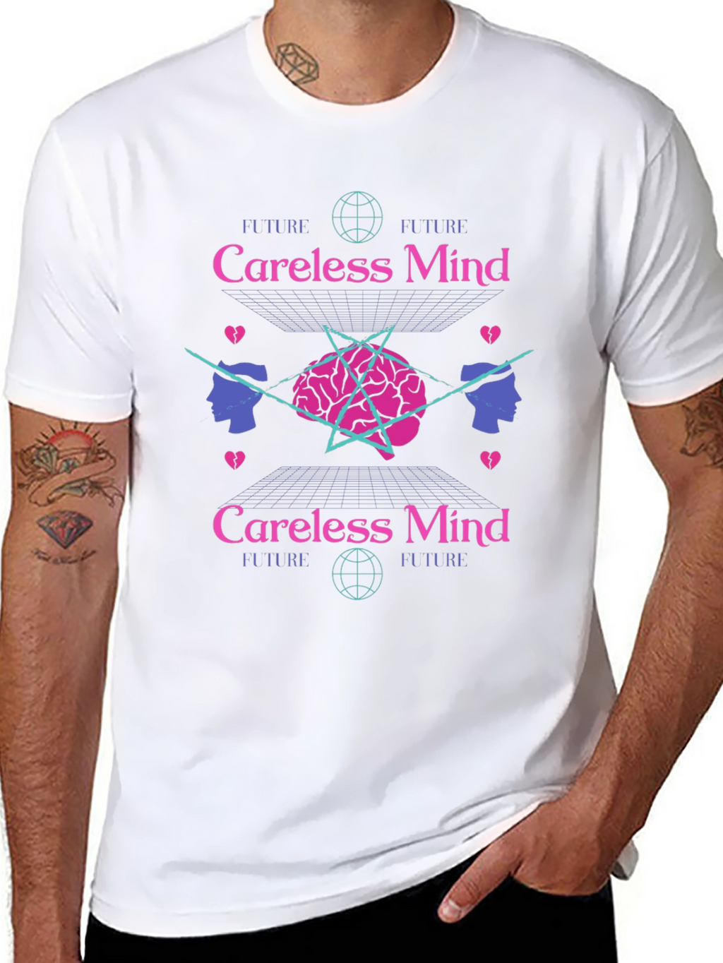 Careless Mind Graphic Tee - Retro Aesthetic T-Shirt