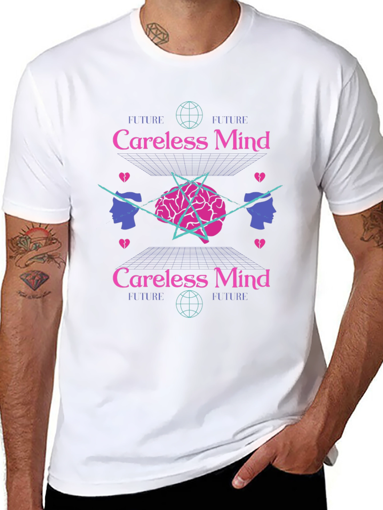 Careless Mind Graphic Tee - Retro Aesthetic T-Shirt