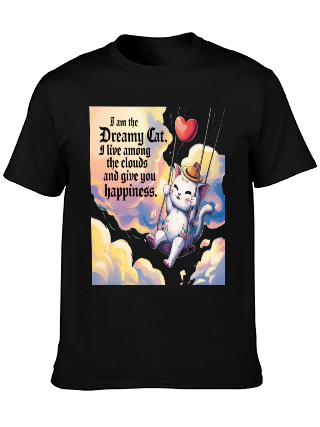 Dreamy Cat T-Shirt - Cloud Happiness