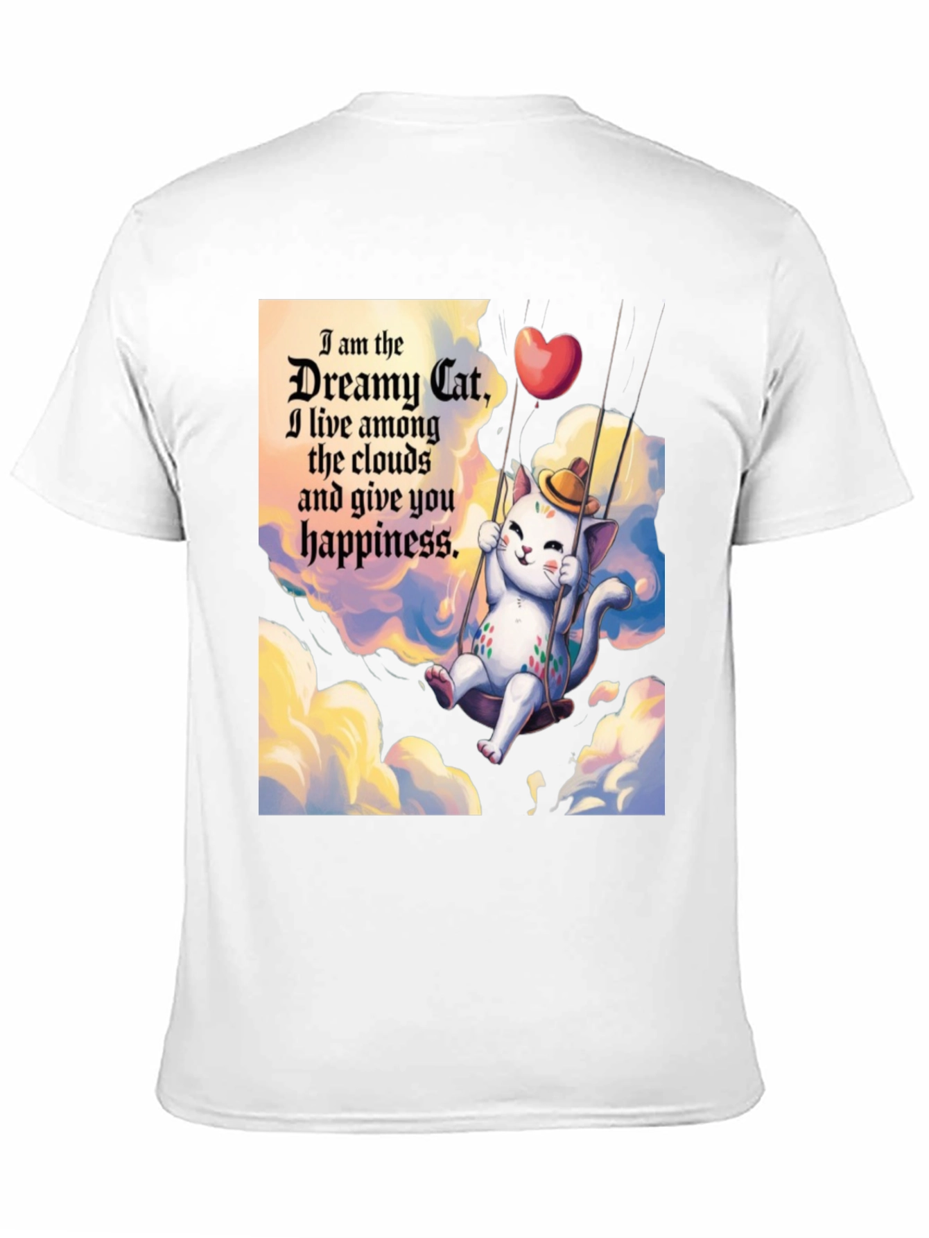 Dreamy Cat T-Shirt - Cloud Happiness