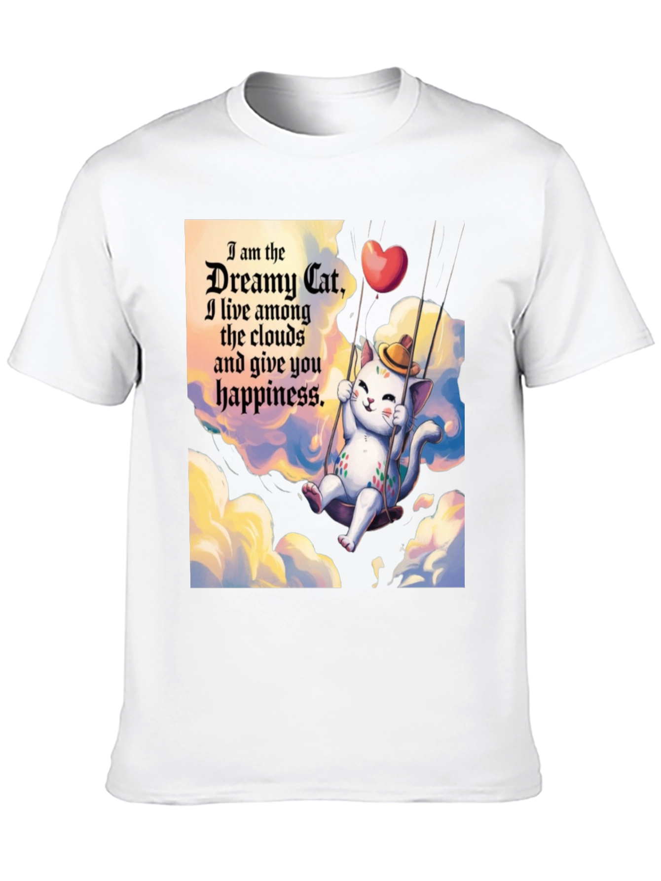 Dreamy Cat T-Shirt - Cloud Happiness