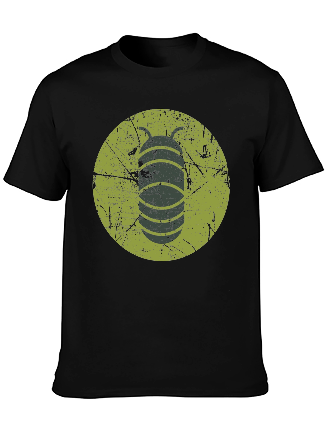 Woodlouse Grunge Graphic Tee - Black Cotton Blend T-Shirt
