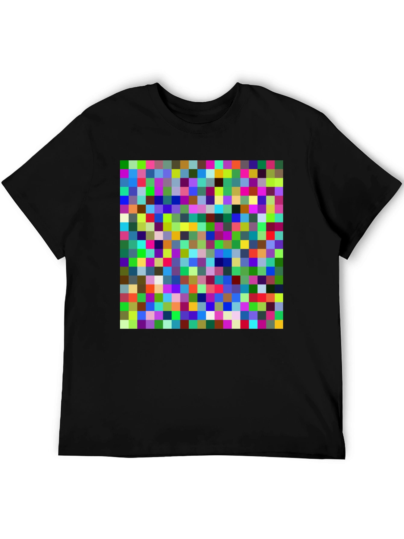 Pixelated Multicolor T-Shirt - Modern Abstract Design