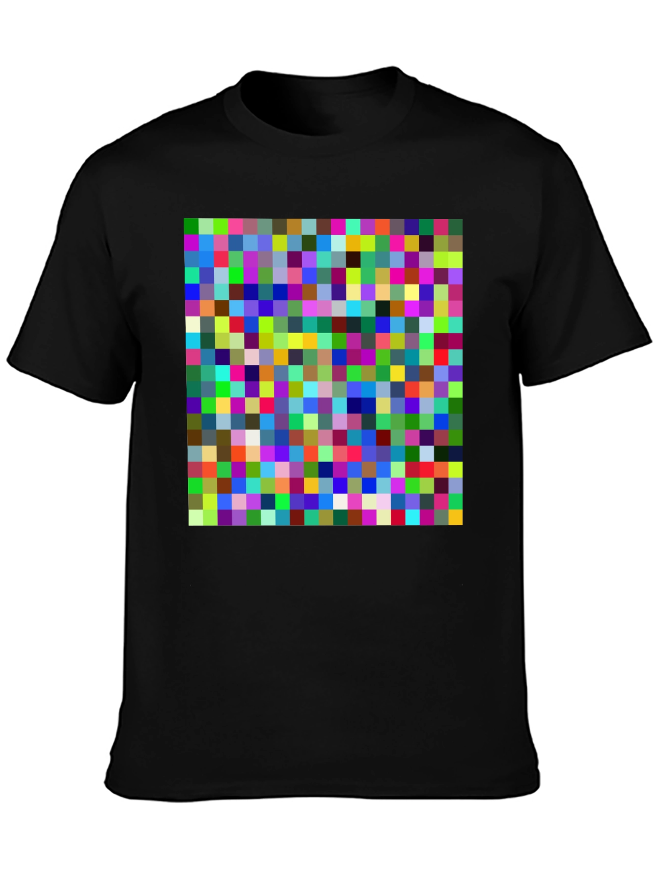 Pixelated Multicolor T-Shirt - Modern Abstract Design