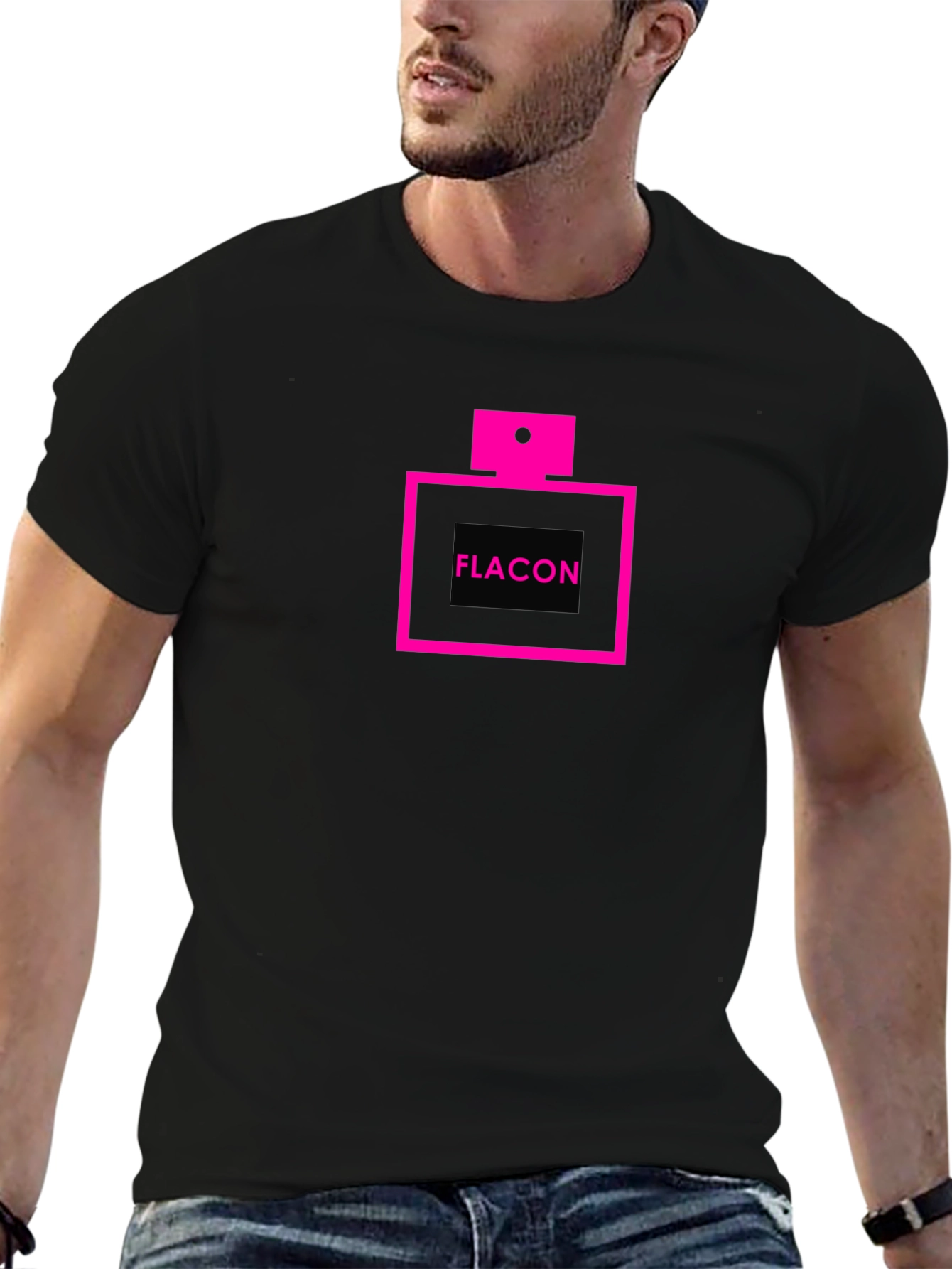 Flacon Graphic Tee - Black Cotton Fashion Shirt