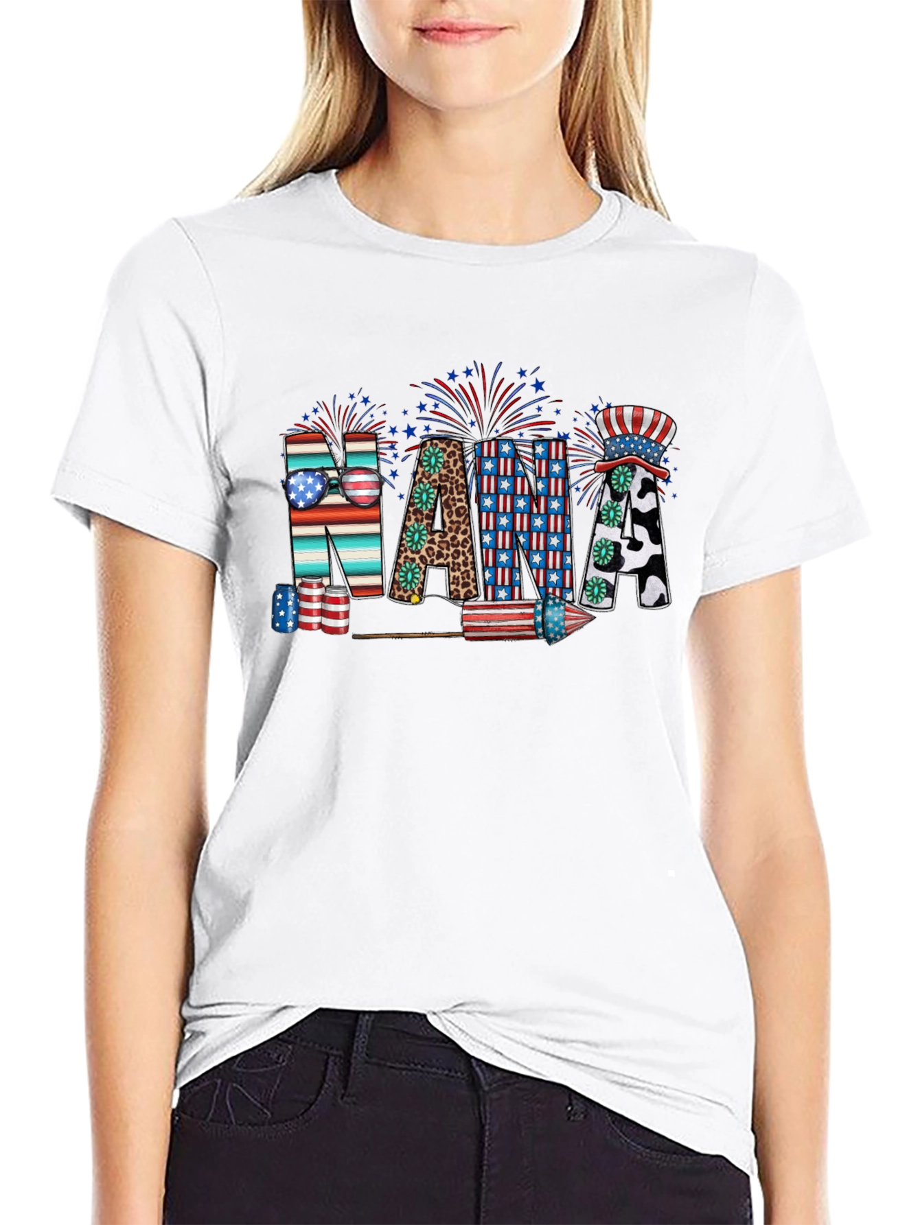 Patriotic Nana Graphic T-Shirt
