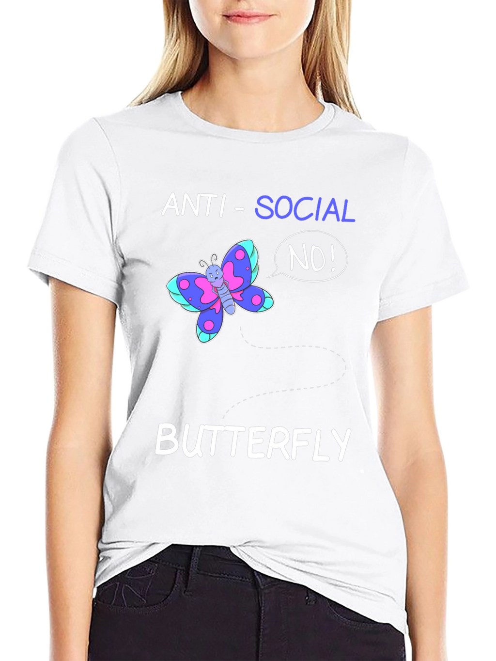 Anti-Social Butterfly Graphic Tee