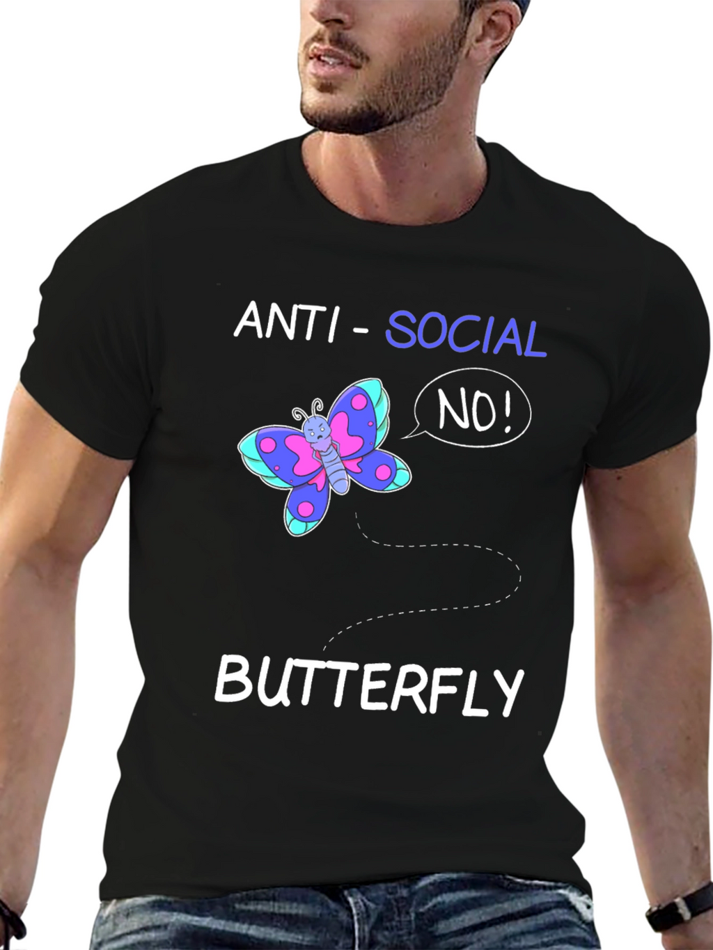 Anti-Social Butterfly Graphic Tee