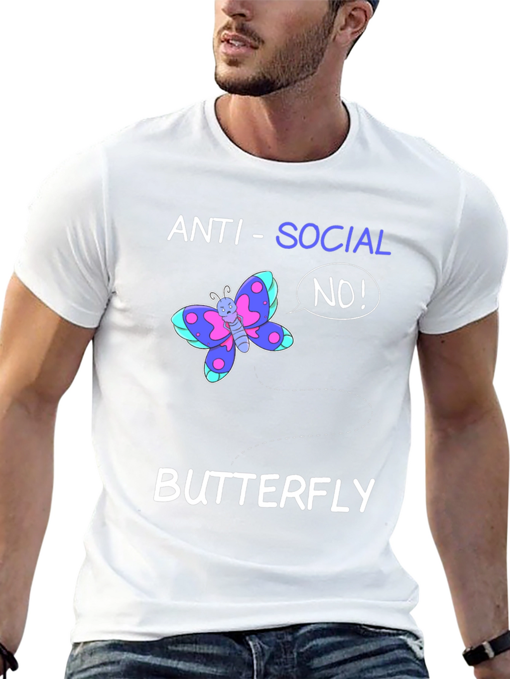 Anti-Social Butterfly Graphic Tee