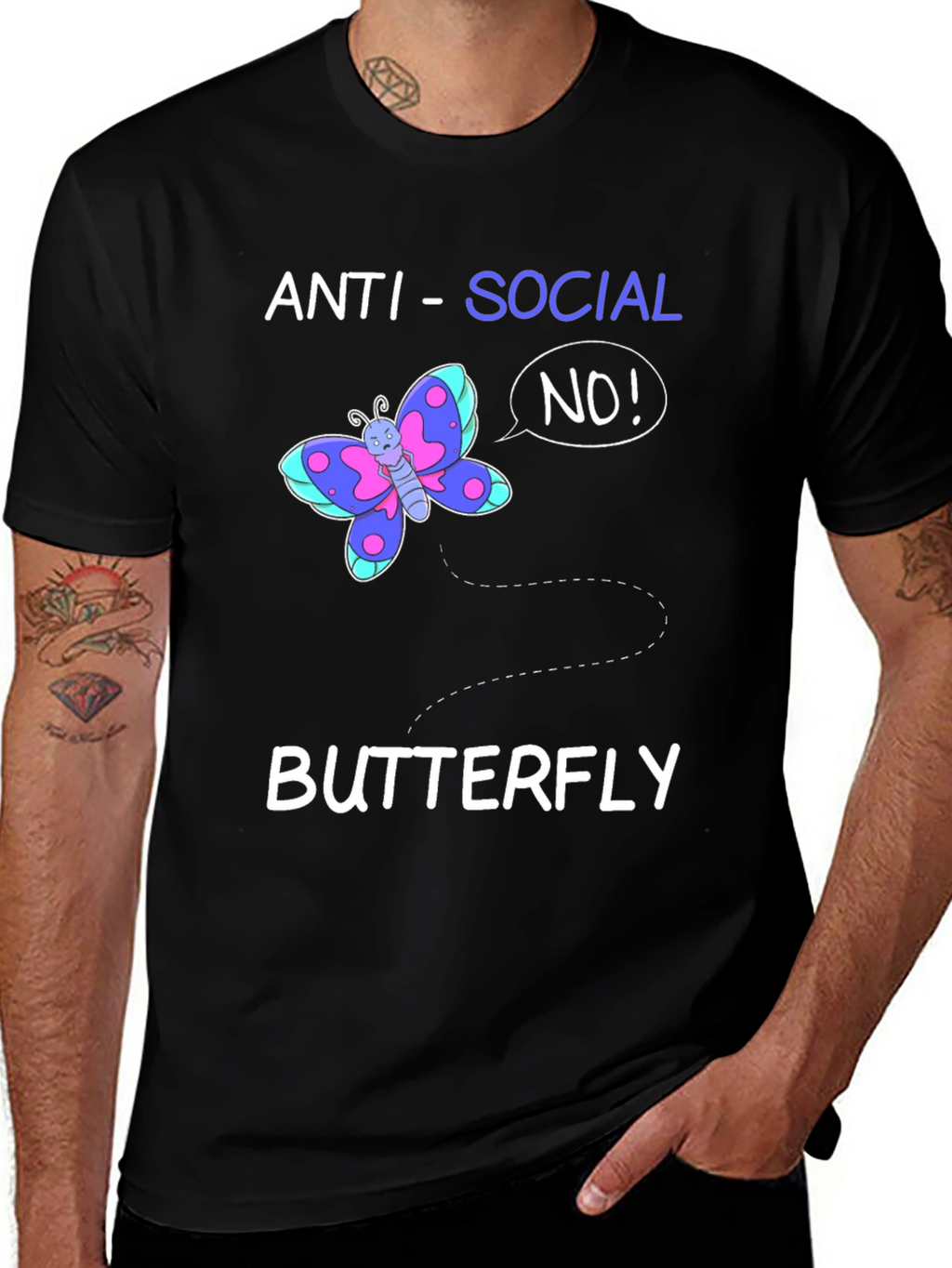 Anti-Social Butterfly Graphic Tee