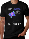 Anti-Social Butterfly Graphic Tee