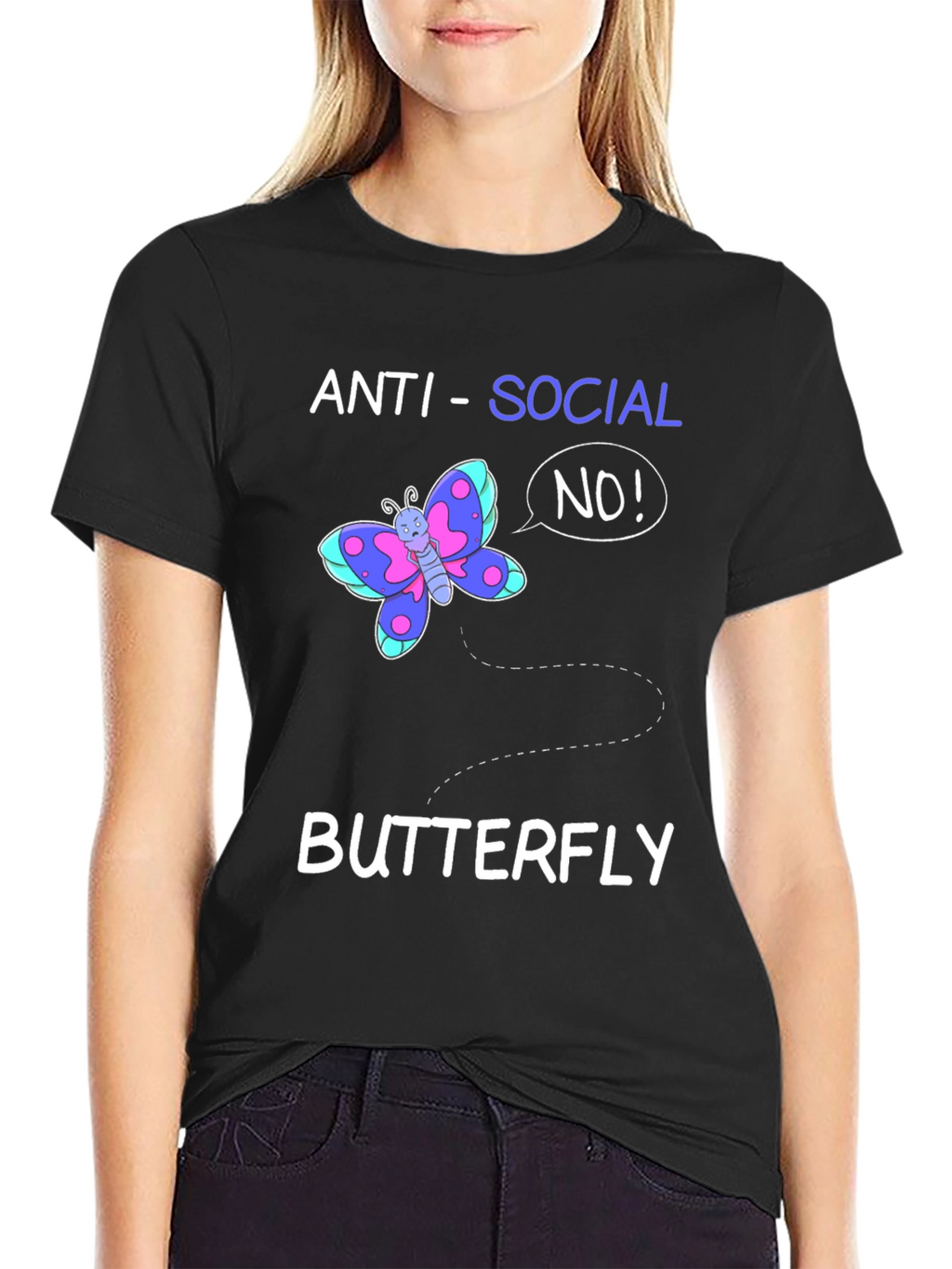 Anti-Social Butterfly Graphic Tee
