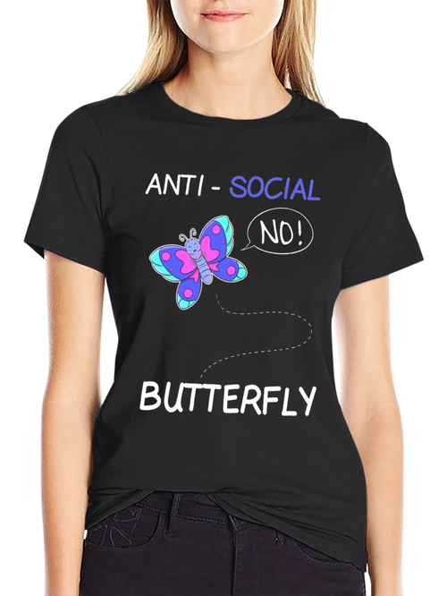 Anti-Social Butterfly Graphic Tee