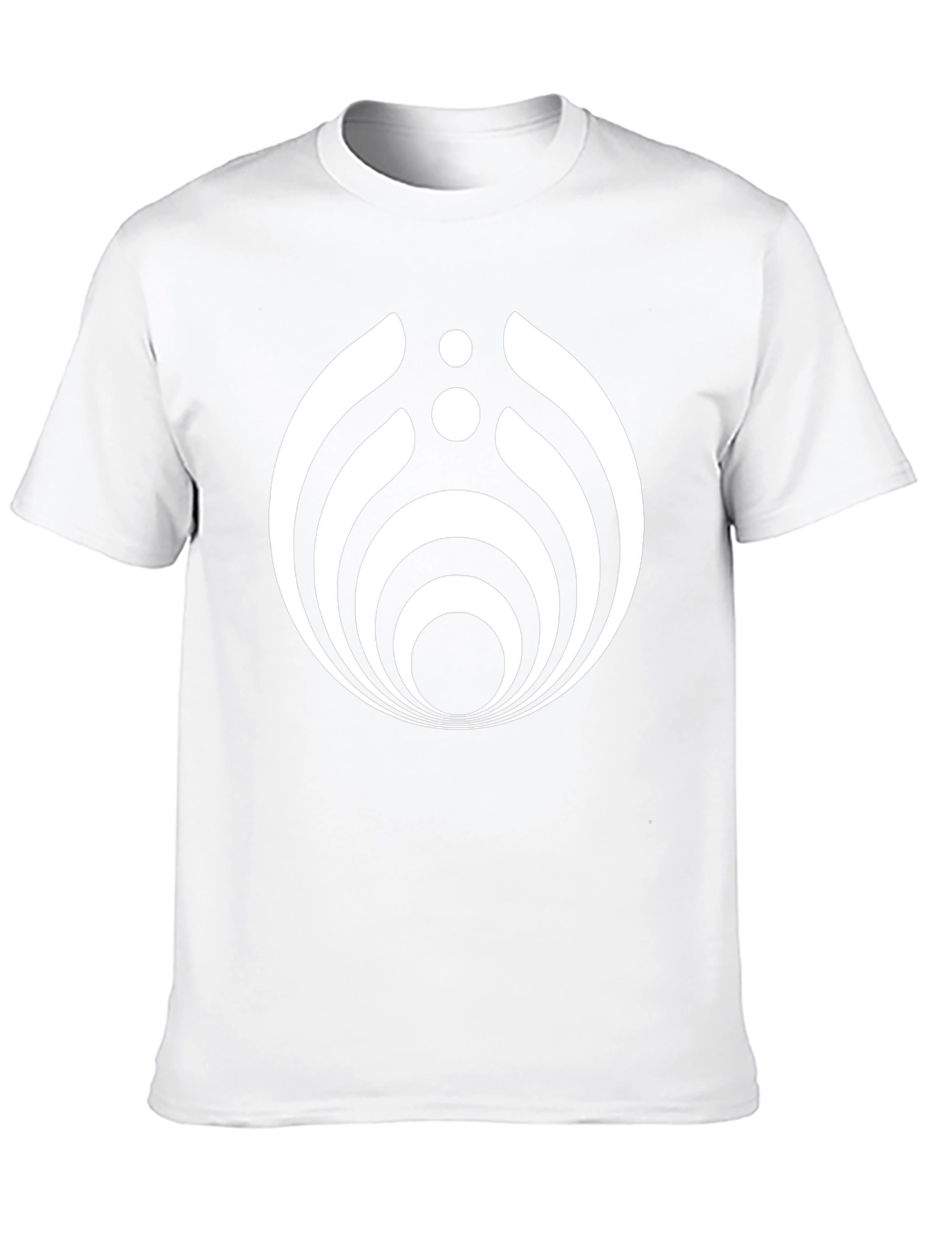 Modern Geometric Graphic Tee - Black