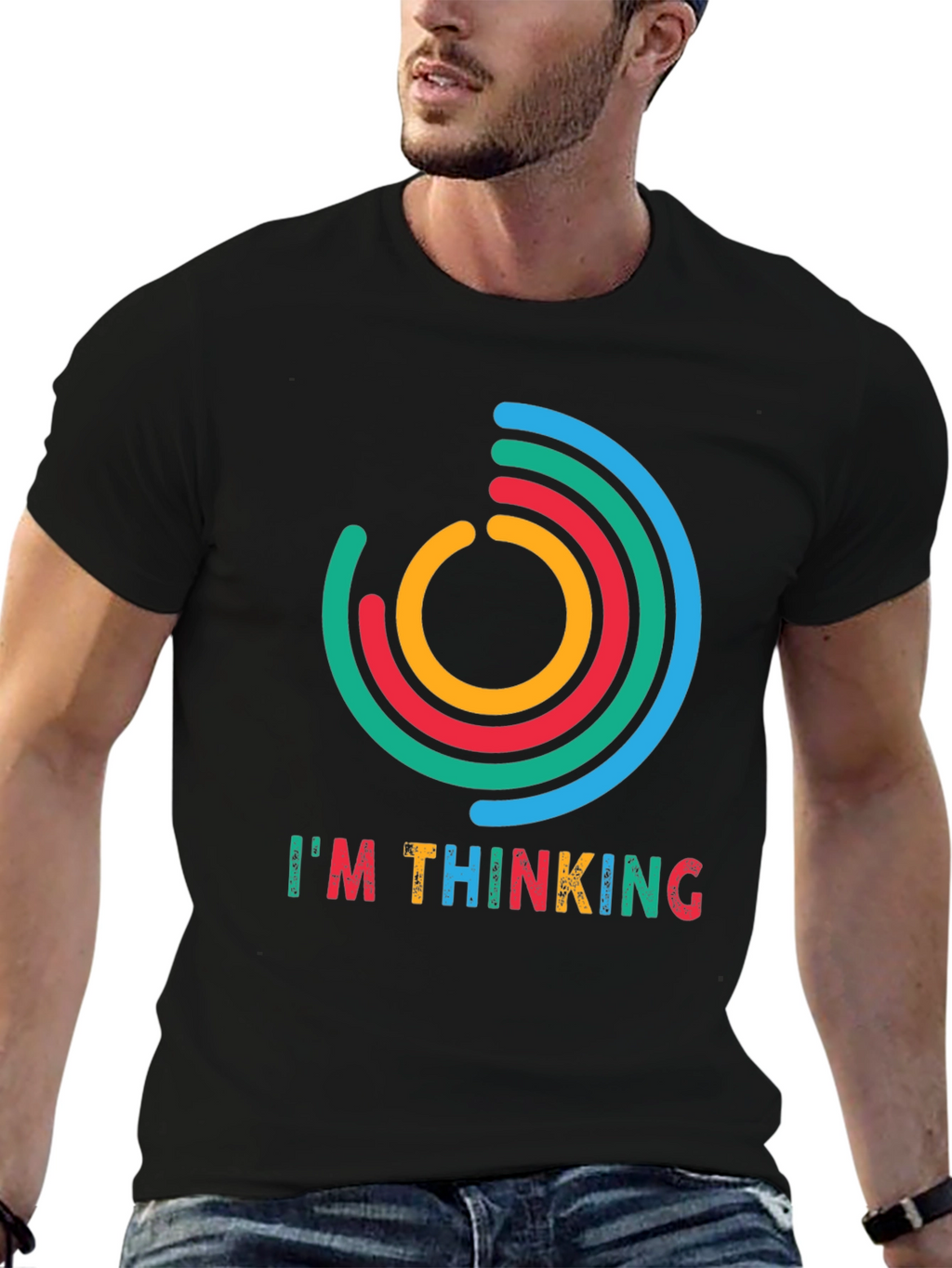 Im Thinking Graphic Tee - Black
