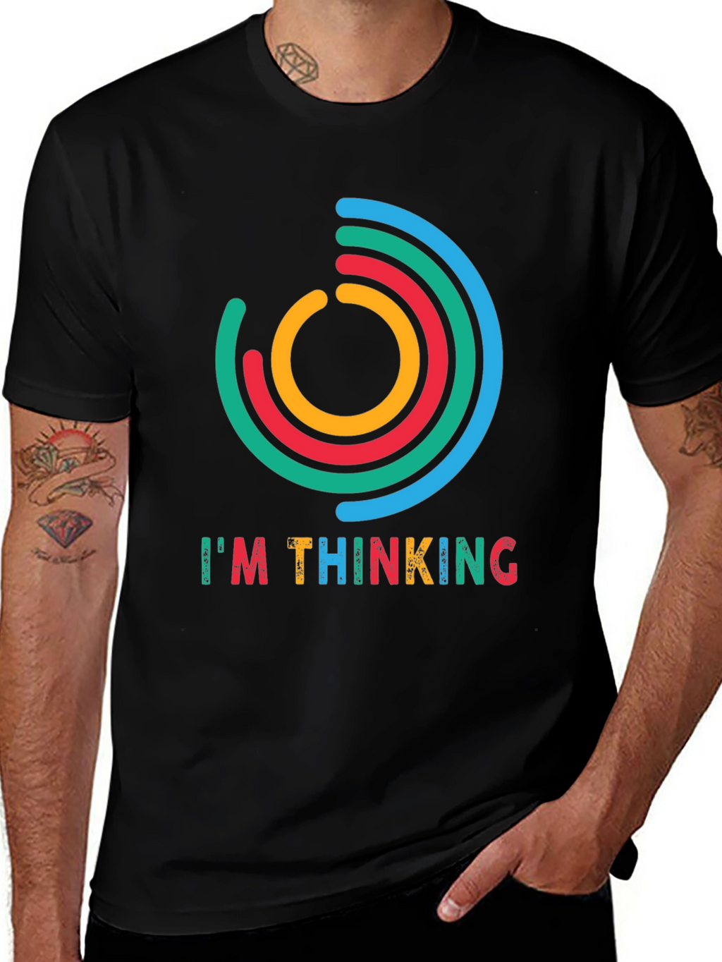 Im Thinking Graphic Tee - Black