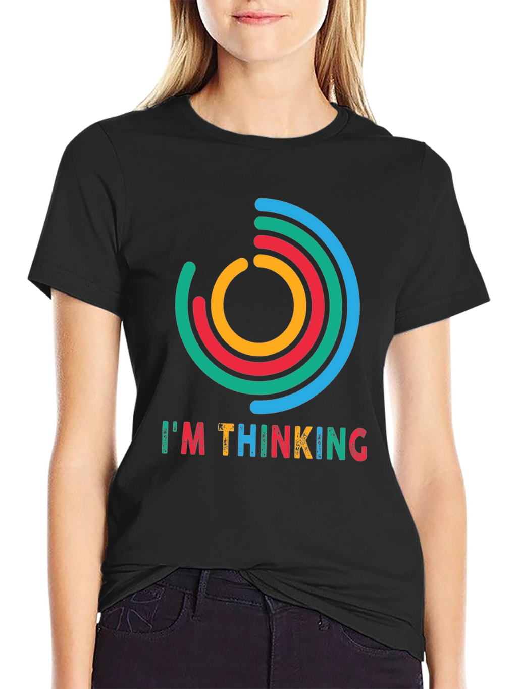 Im Thinking Graphic Tee - Black