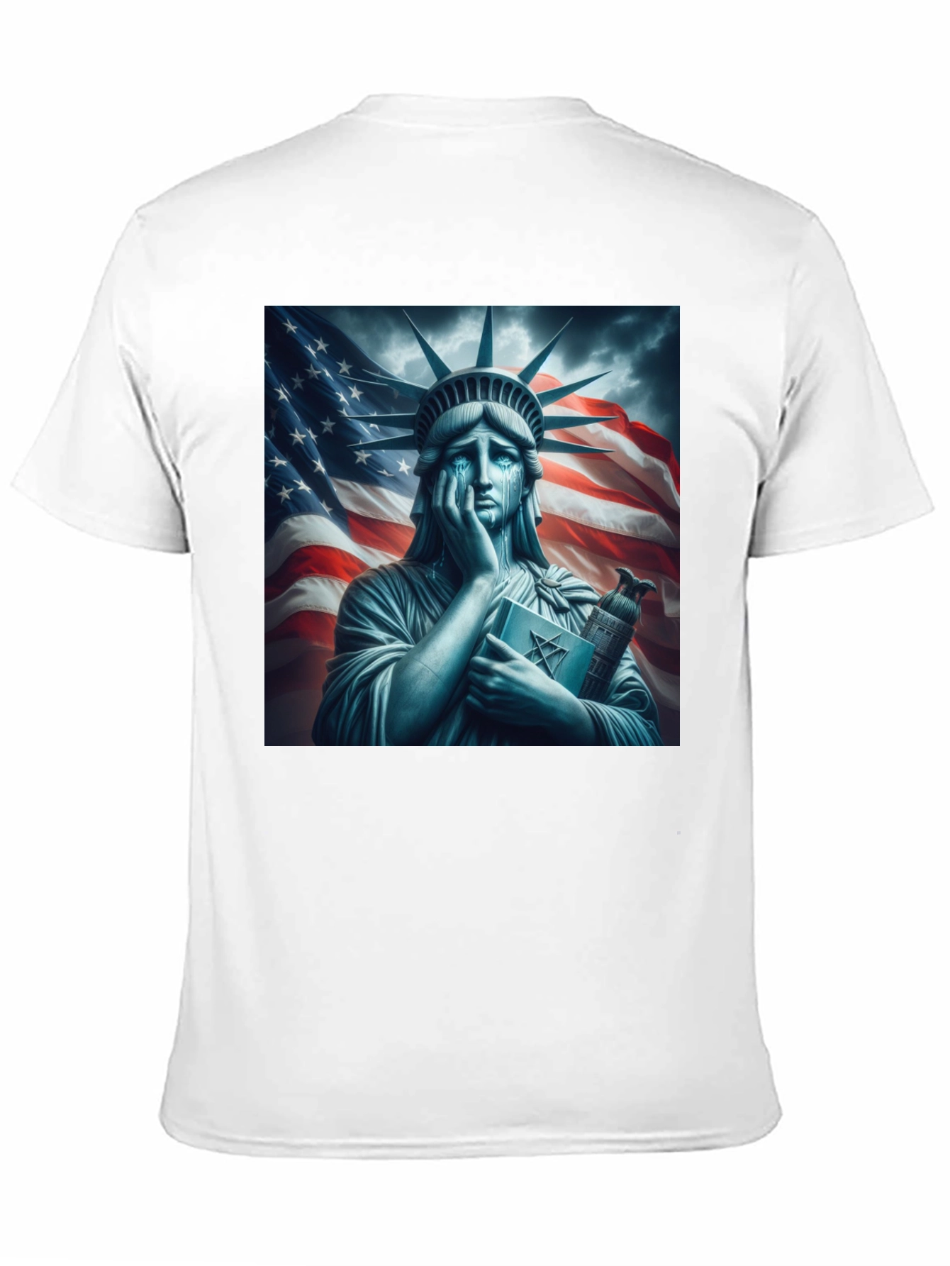 Statue of Liberty Crying Graphic T-Shirt