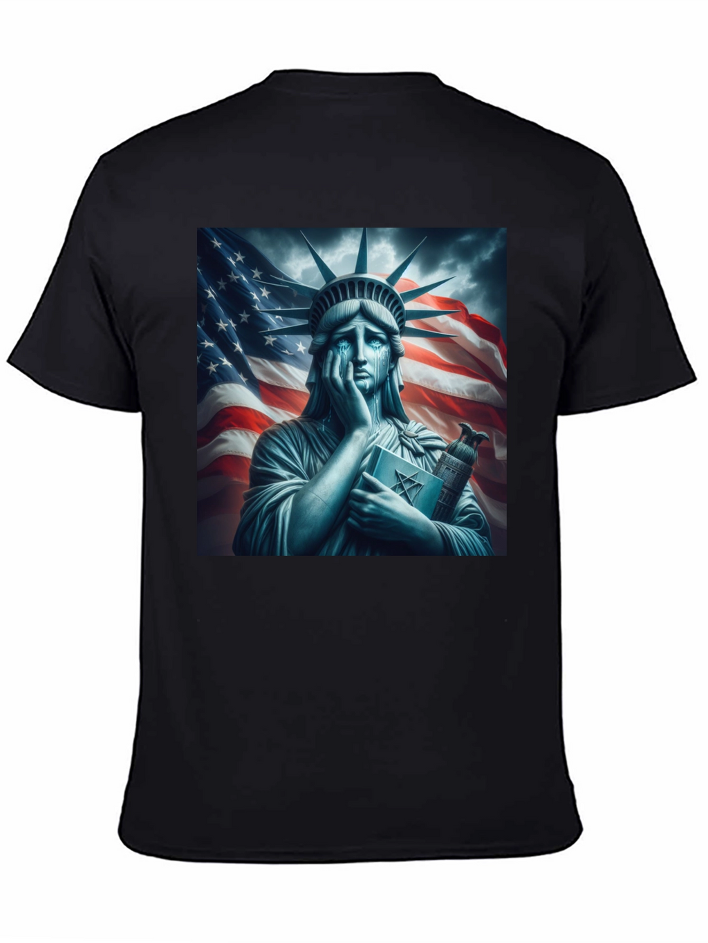 Statue of Liberty Crying Graphic T-Shirt