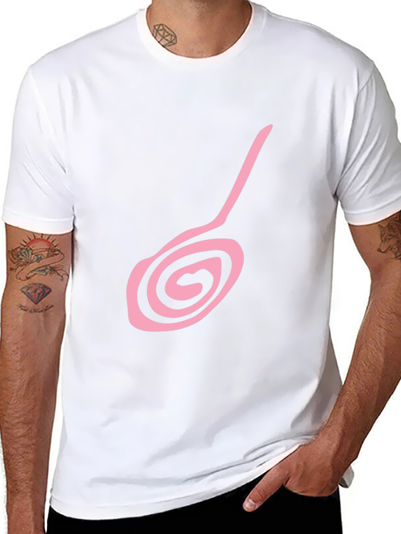 Spiral Design Black T-Shirt - Unique & Stylish