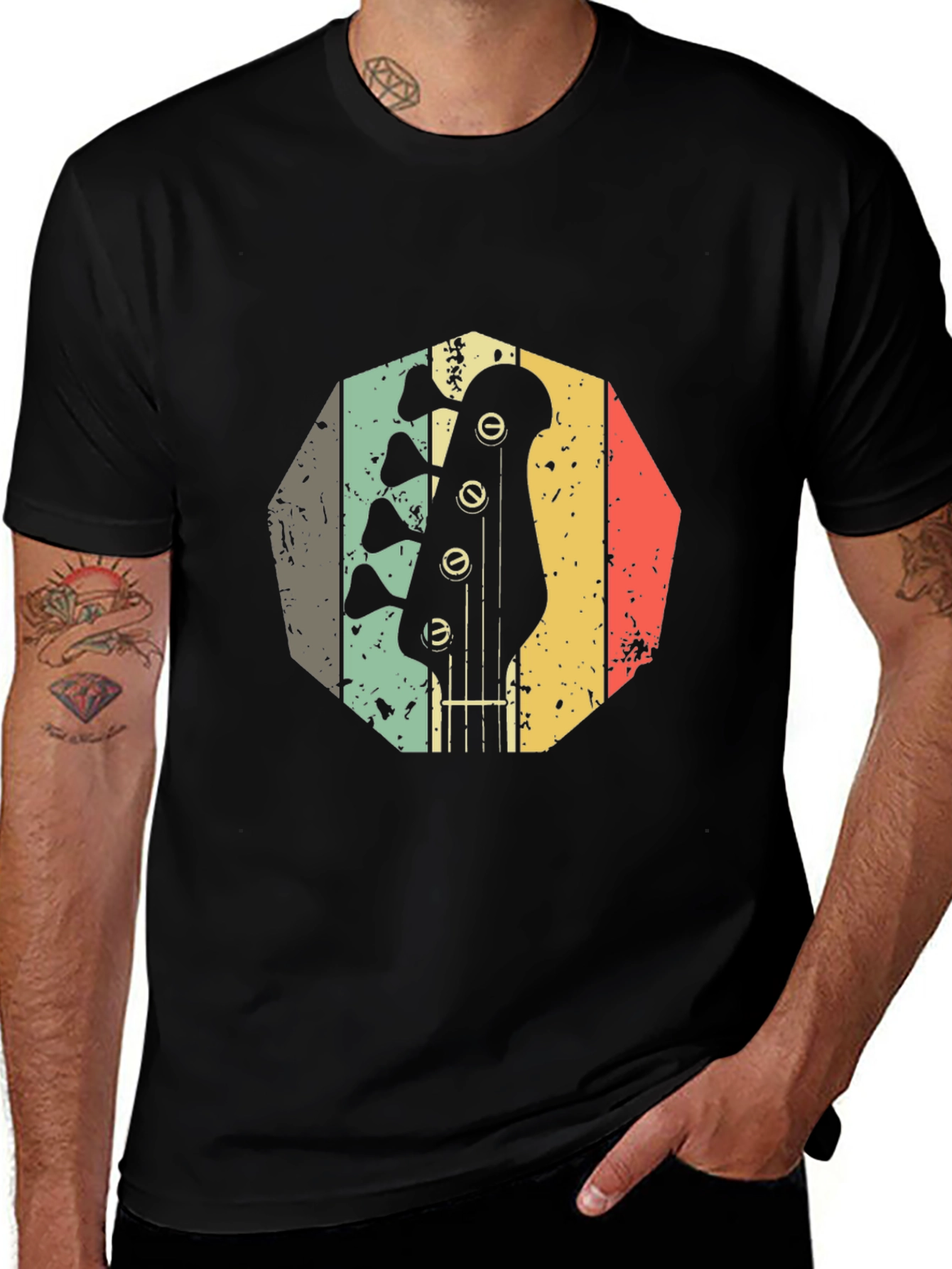 Vintage Bass Guitar T-Shirt - Retro Music Lover Tee