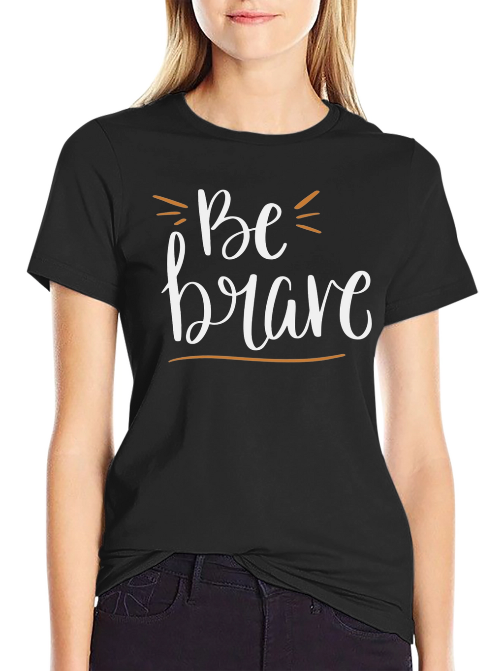 Be Brave Black Graphic Tee Shirt