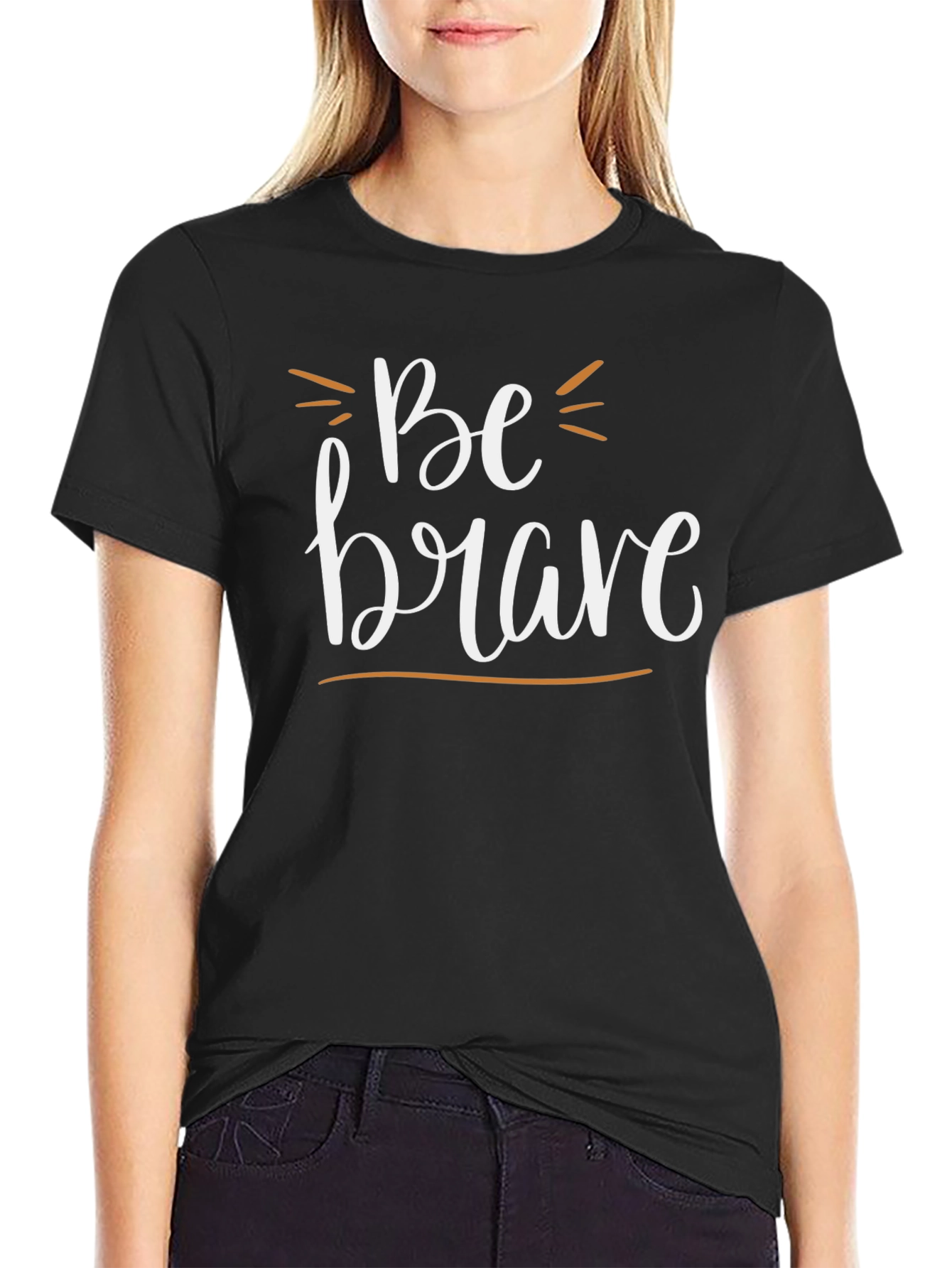 Be Brave Black Graphic Tee Shirt