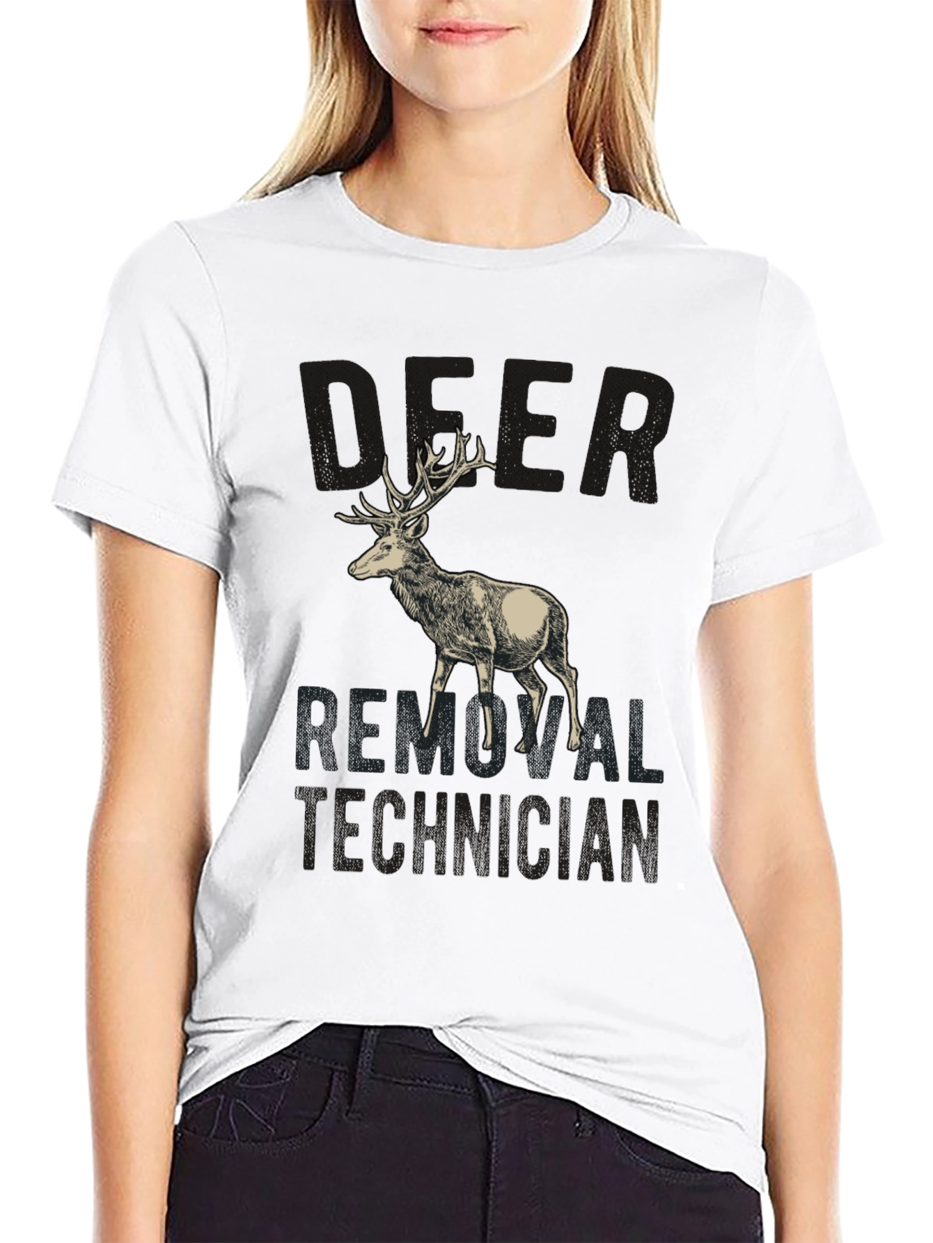 Deer Removal Technician Graphic Tee - Hunting Humor