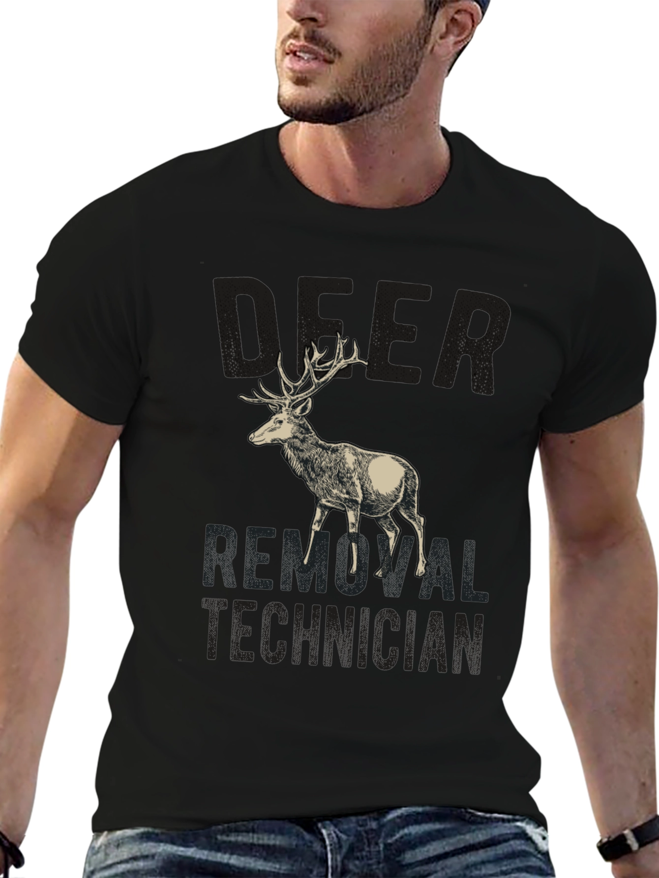 Deer Removal Technician Graphic Tee - Hunting Humor