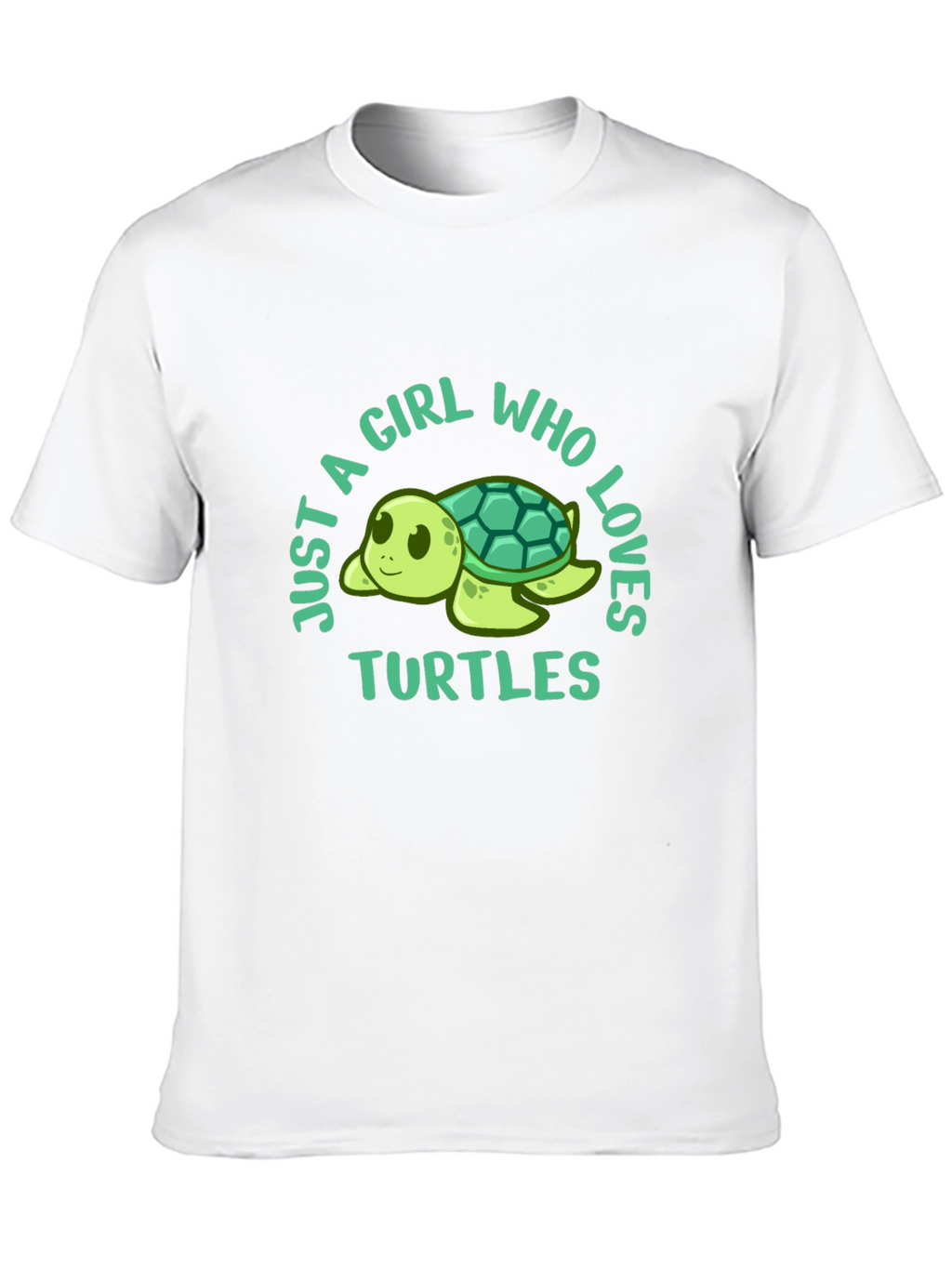 Girl Who Loves Turtles Black T-Shirt