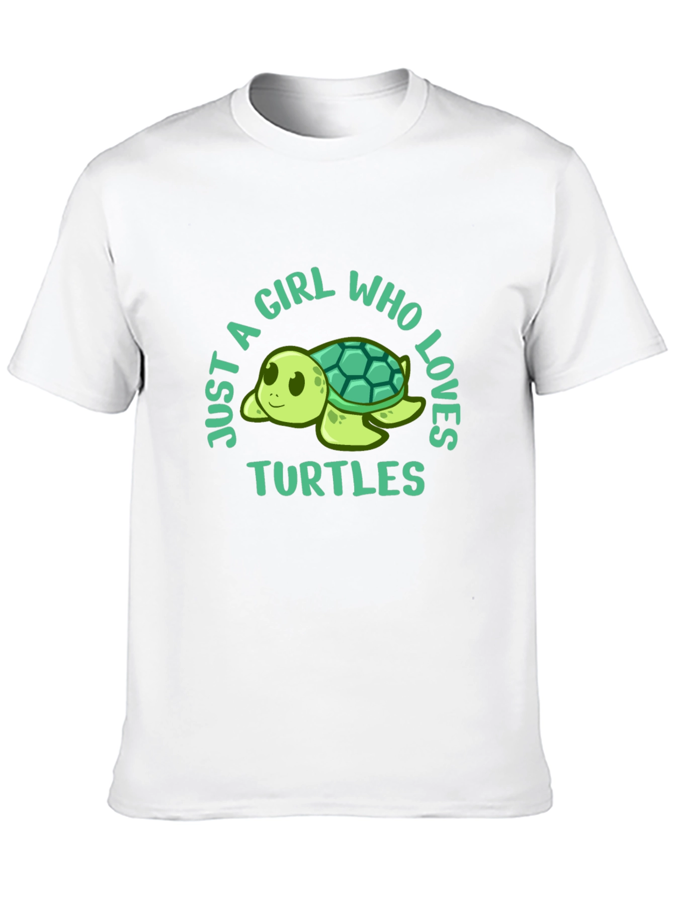 Girl Who Loves Turtles Black T-Shirt