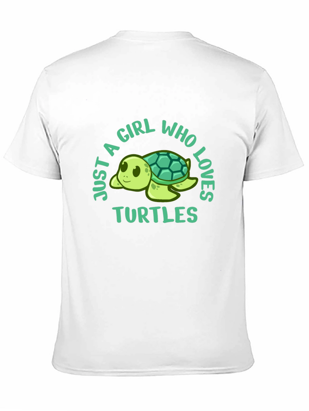 Girl Who Loves Turtles Black T-Shirt
