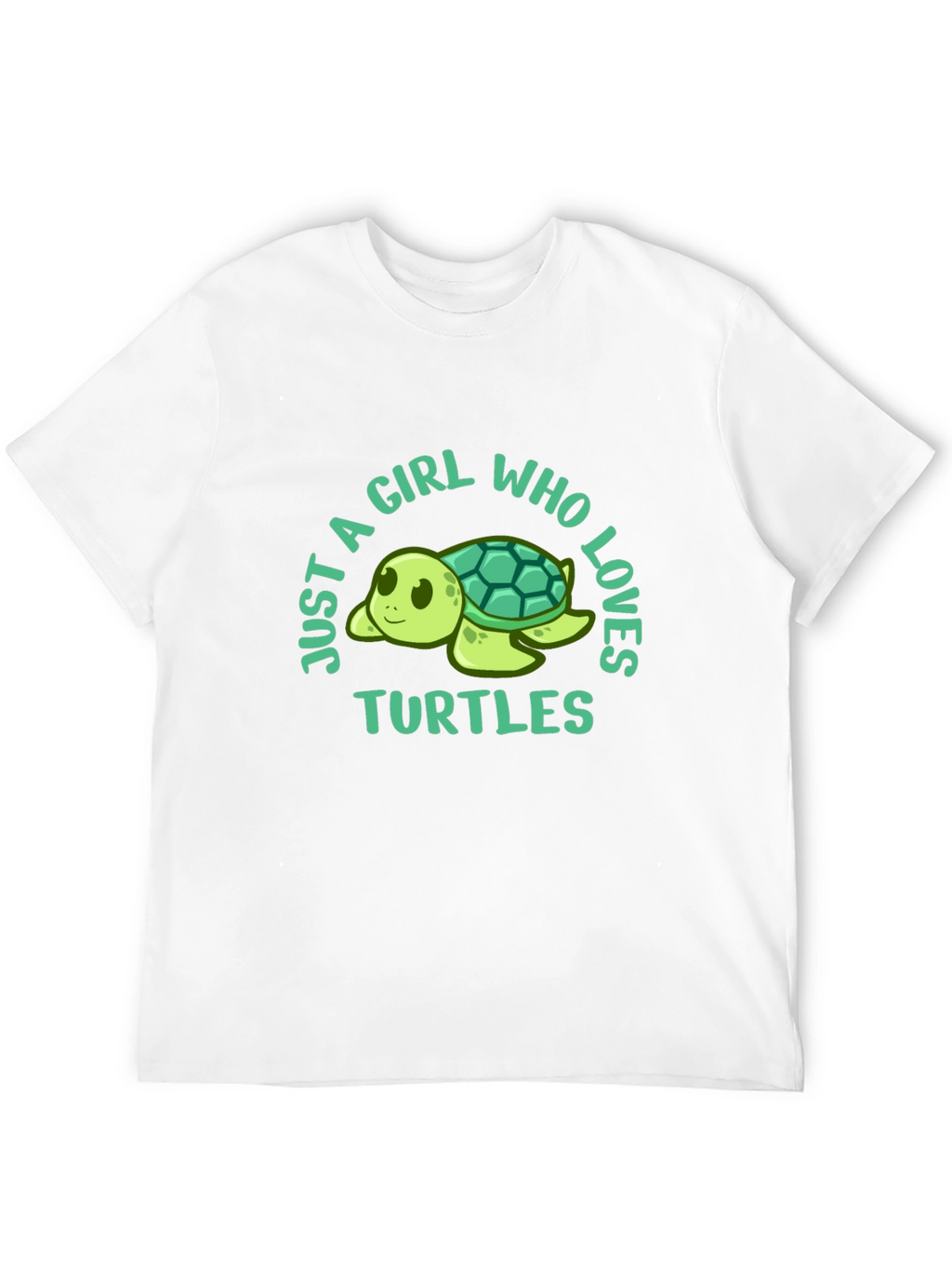 Girl Who Loves Turtles Black T-Shirt