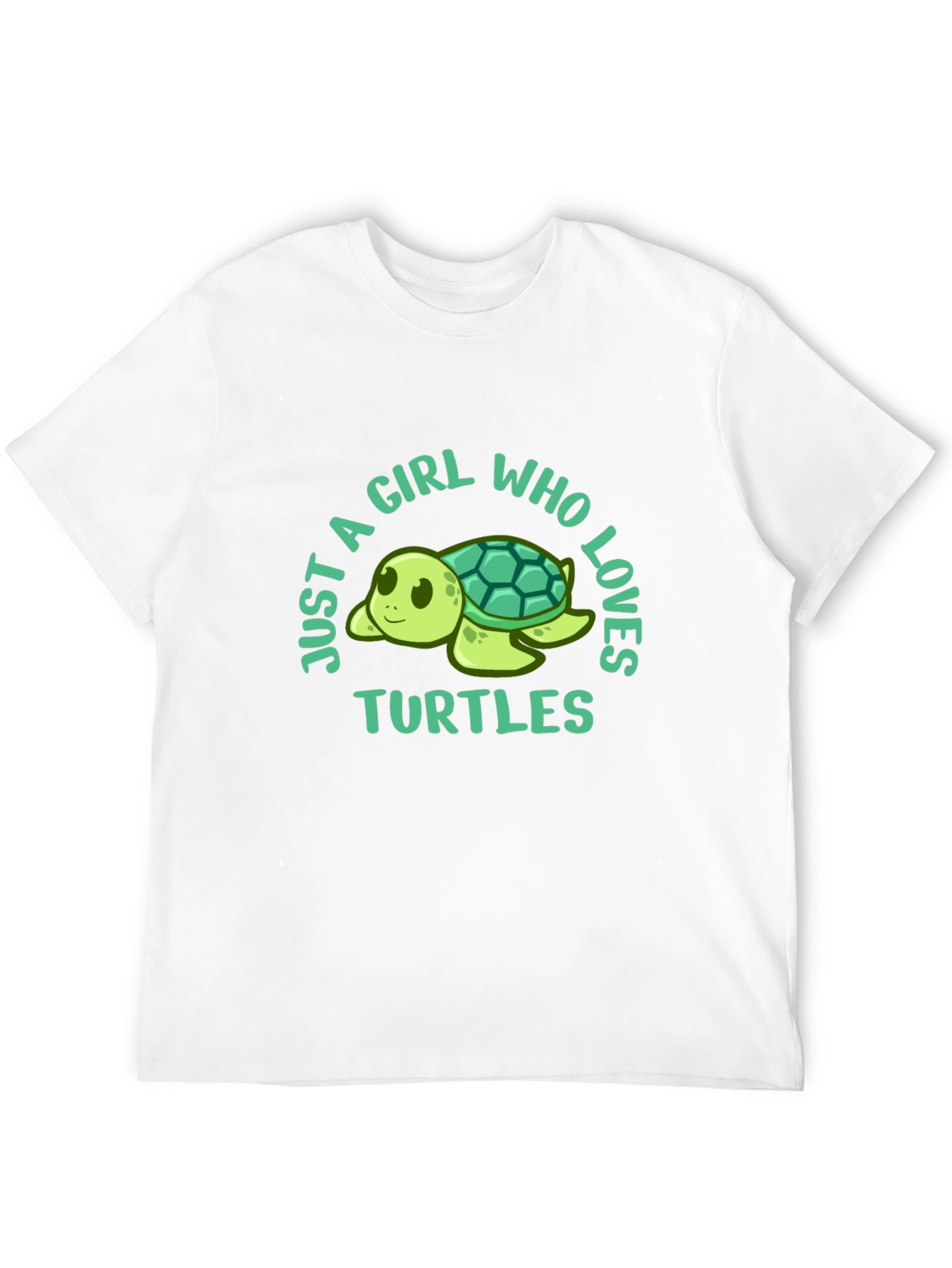 Girl Who Loves Turtles Black T-Shirt