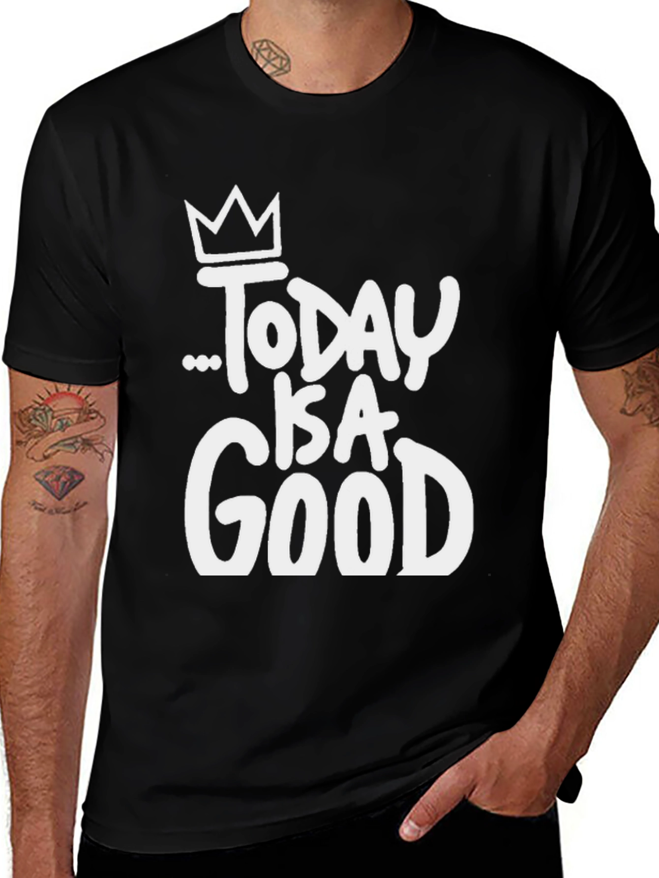 Today Is A Good Day Graphic Tee - Black T-Shirt