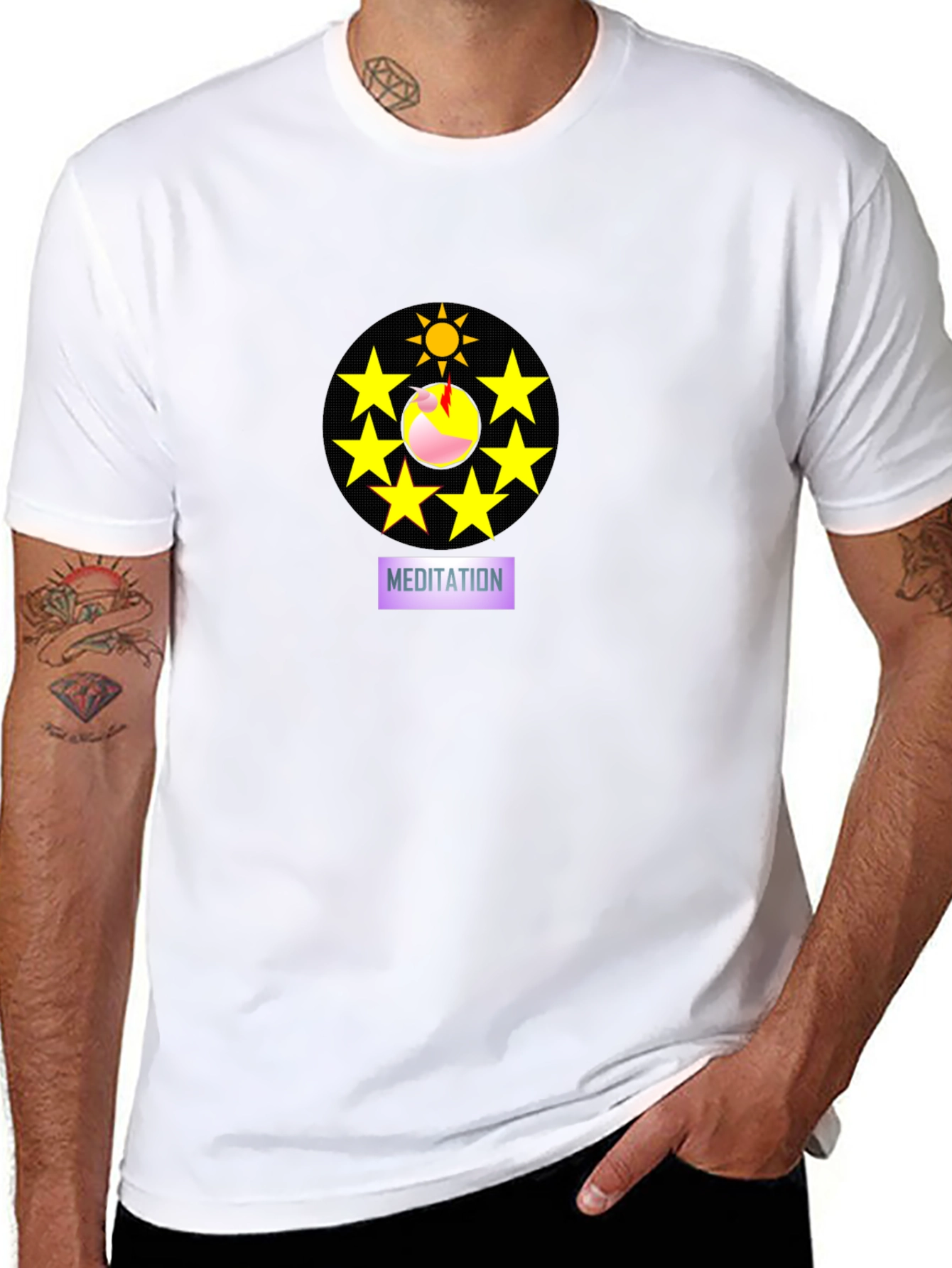 Meditative Starburst T-Shirt - Comfort & Style