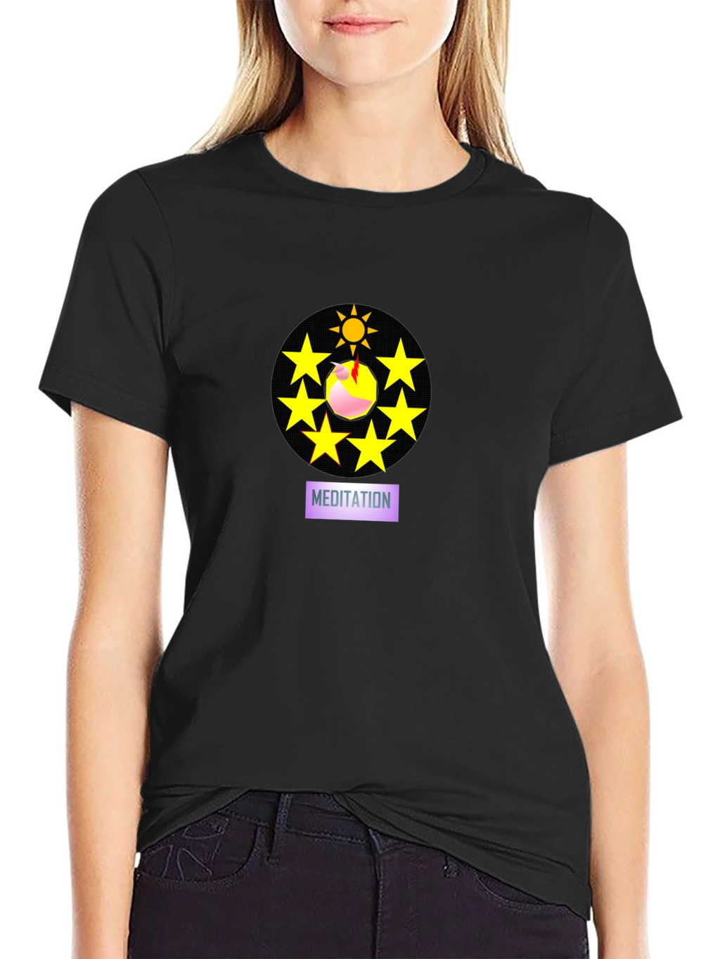 Meditative Starburst T-Shirt - Comfort & Style