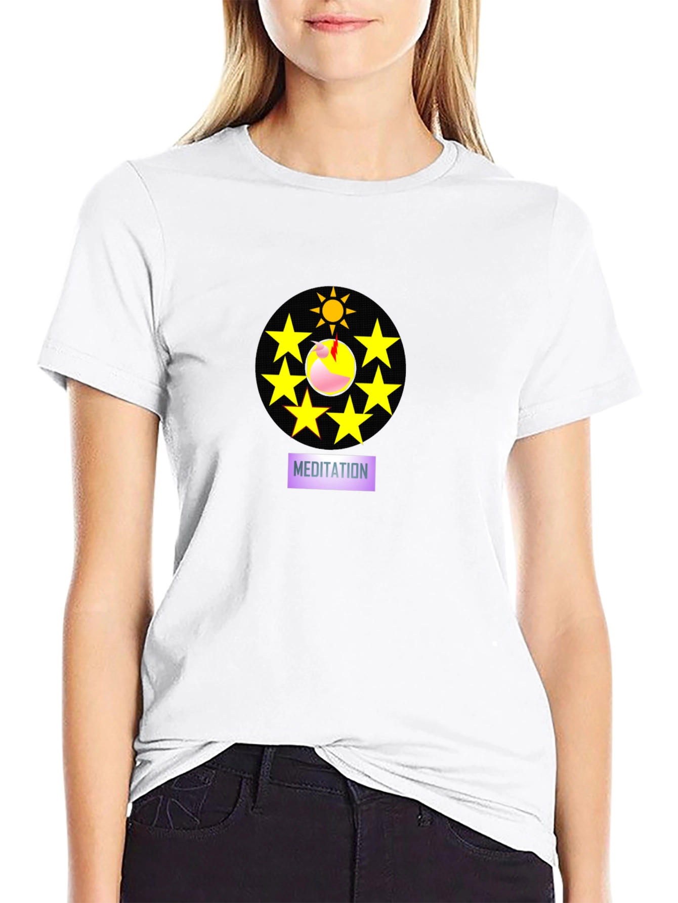 Meditative Starburst T-Shirt - Comfort & Style