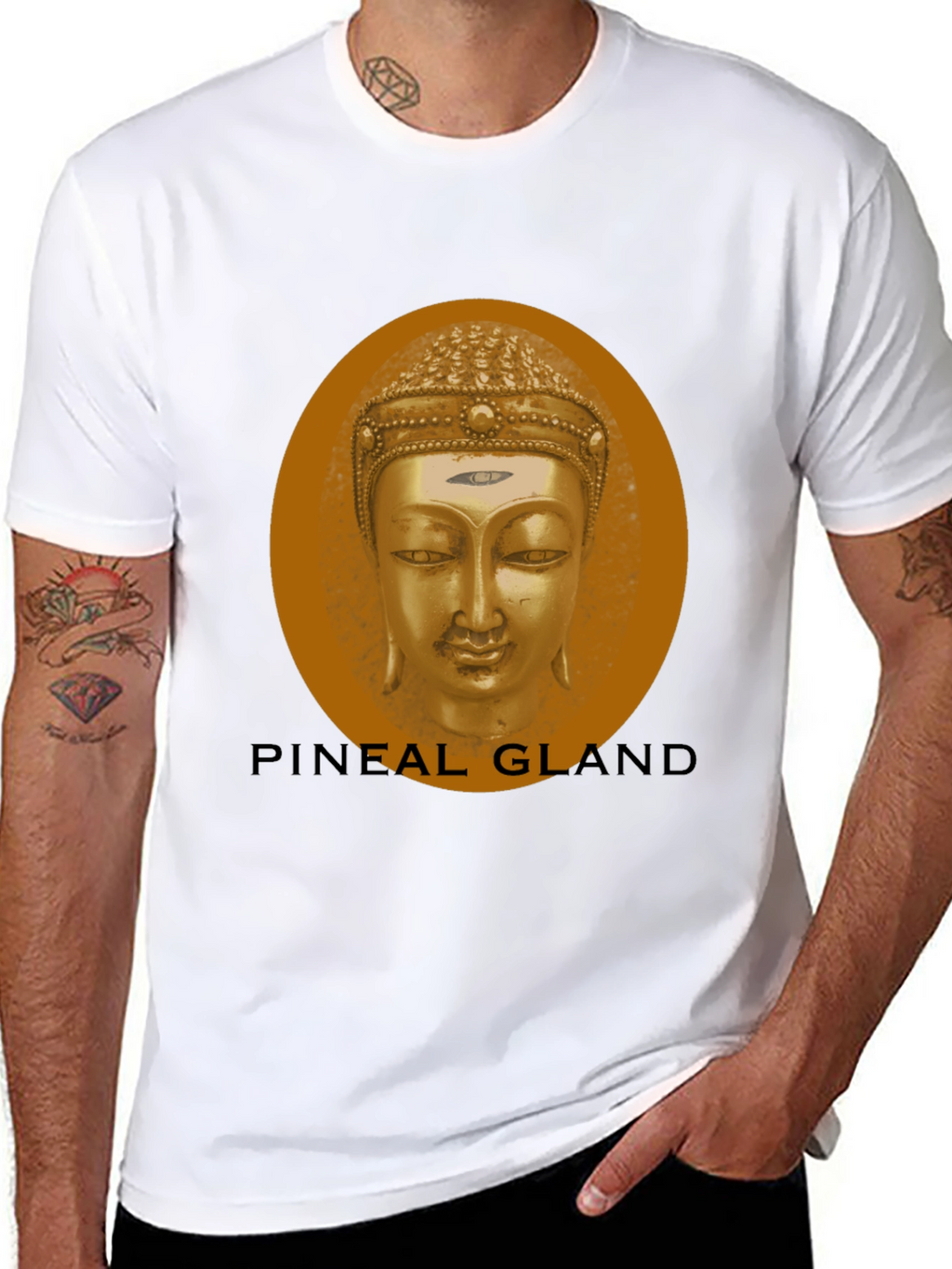 Pineal Gland Buddha Black T-Shirt