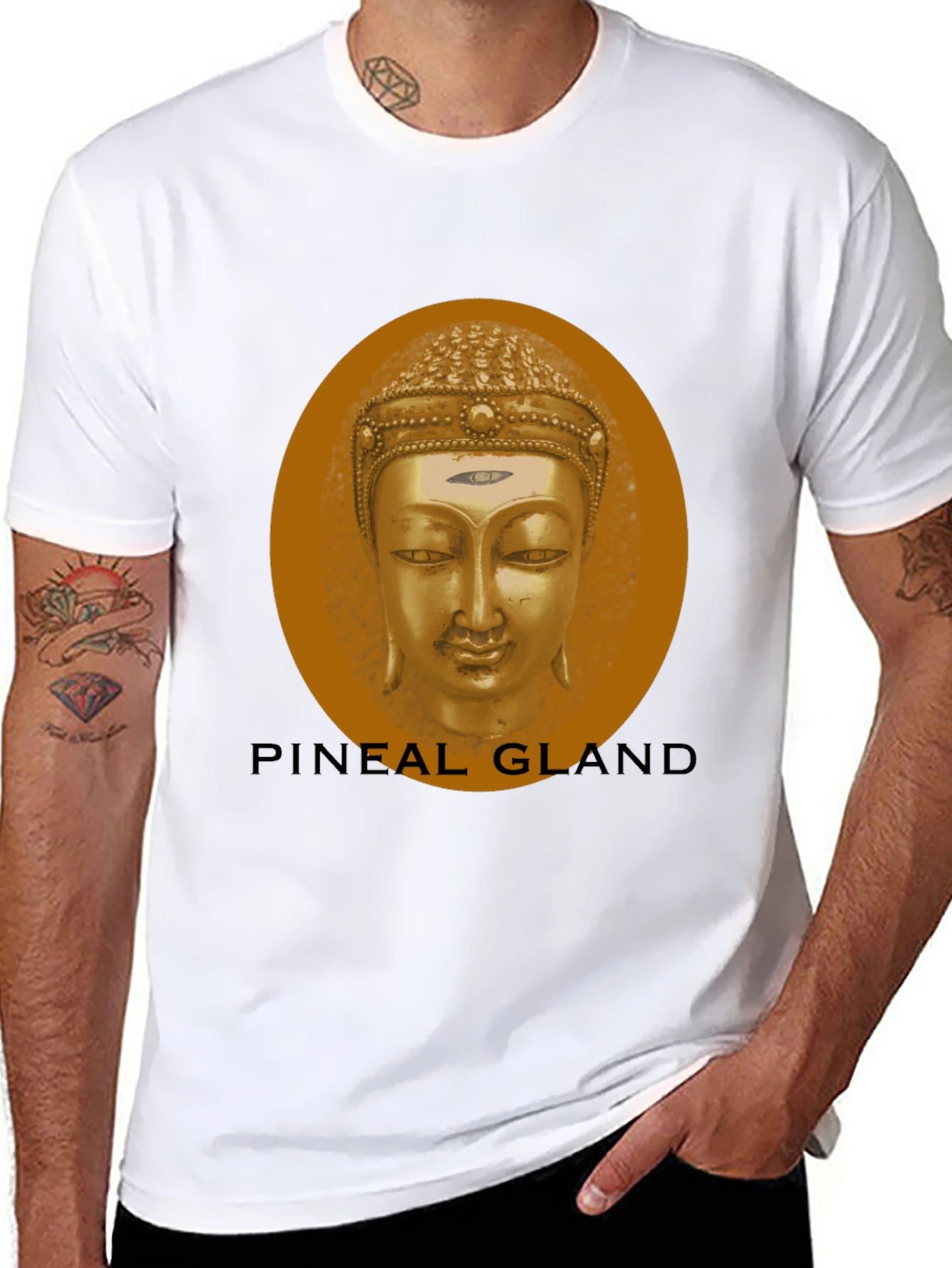 Pineal Gland Buddha Black T-Shirt