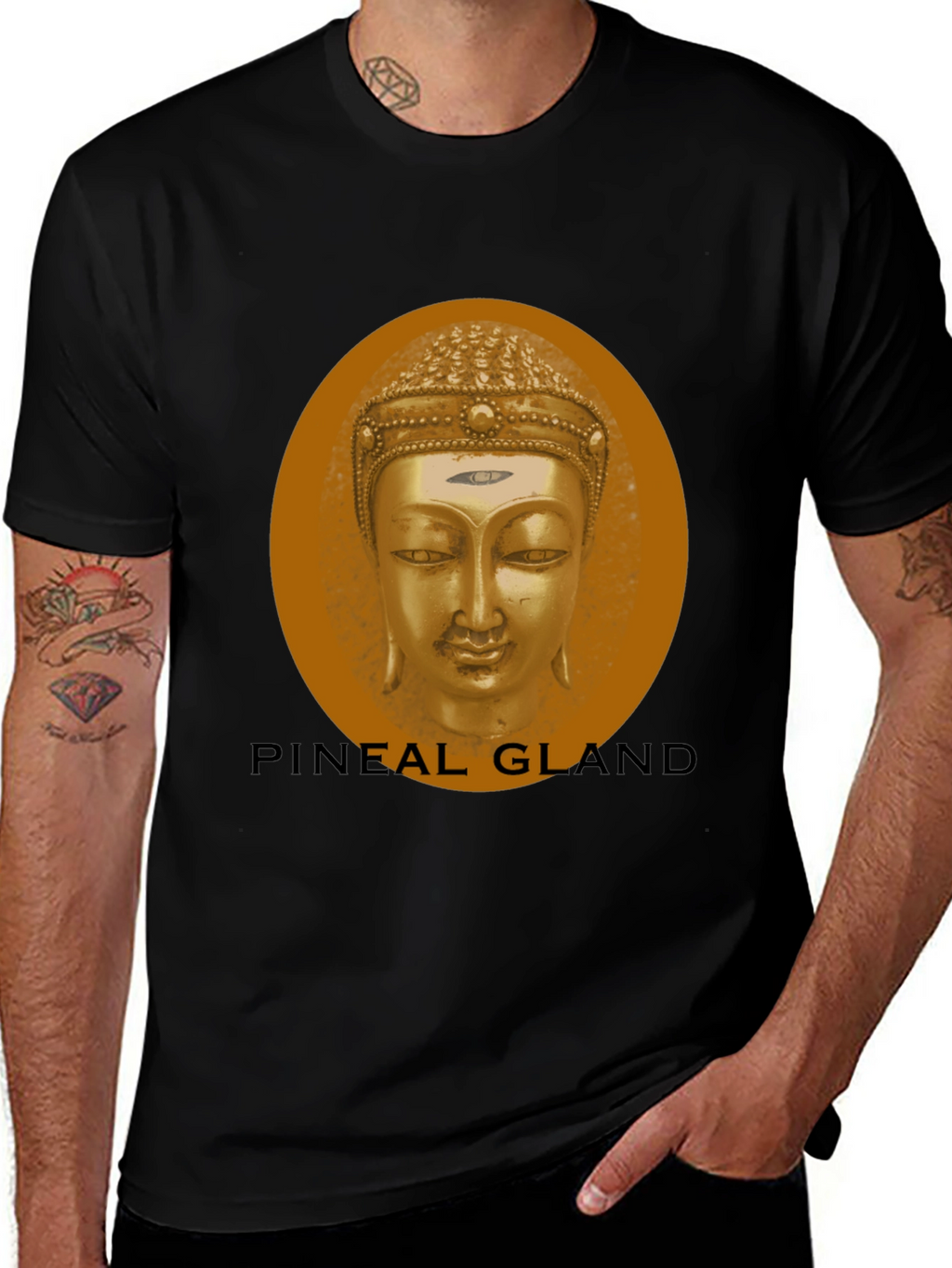 Pineal Gland Buddha Black T-Shirt