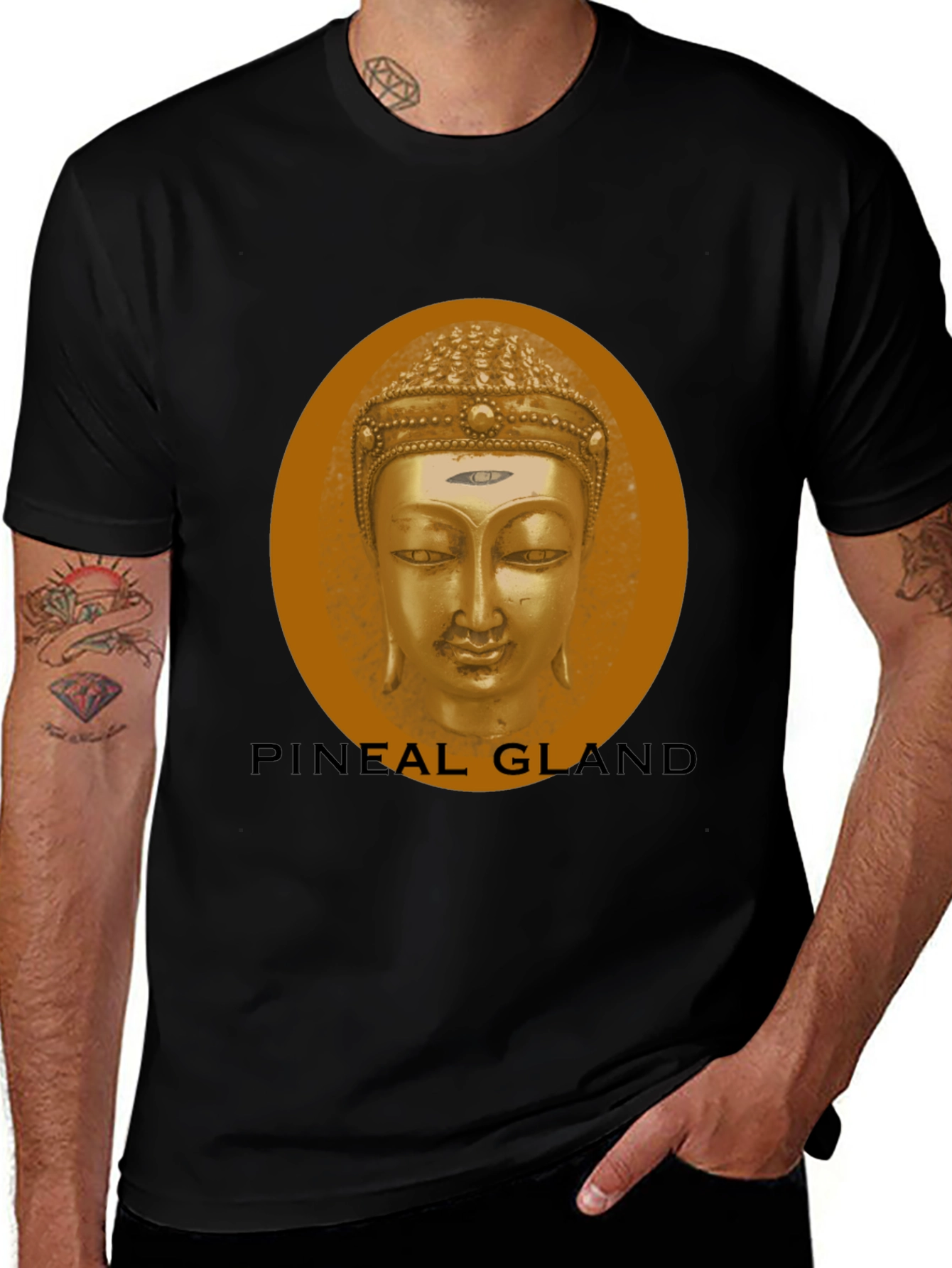 Pineal Gland Buddha Black T-Shirt