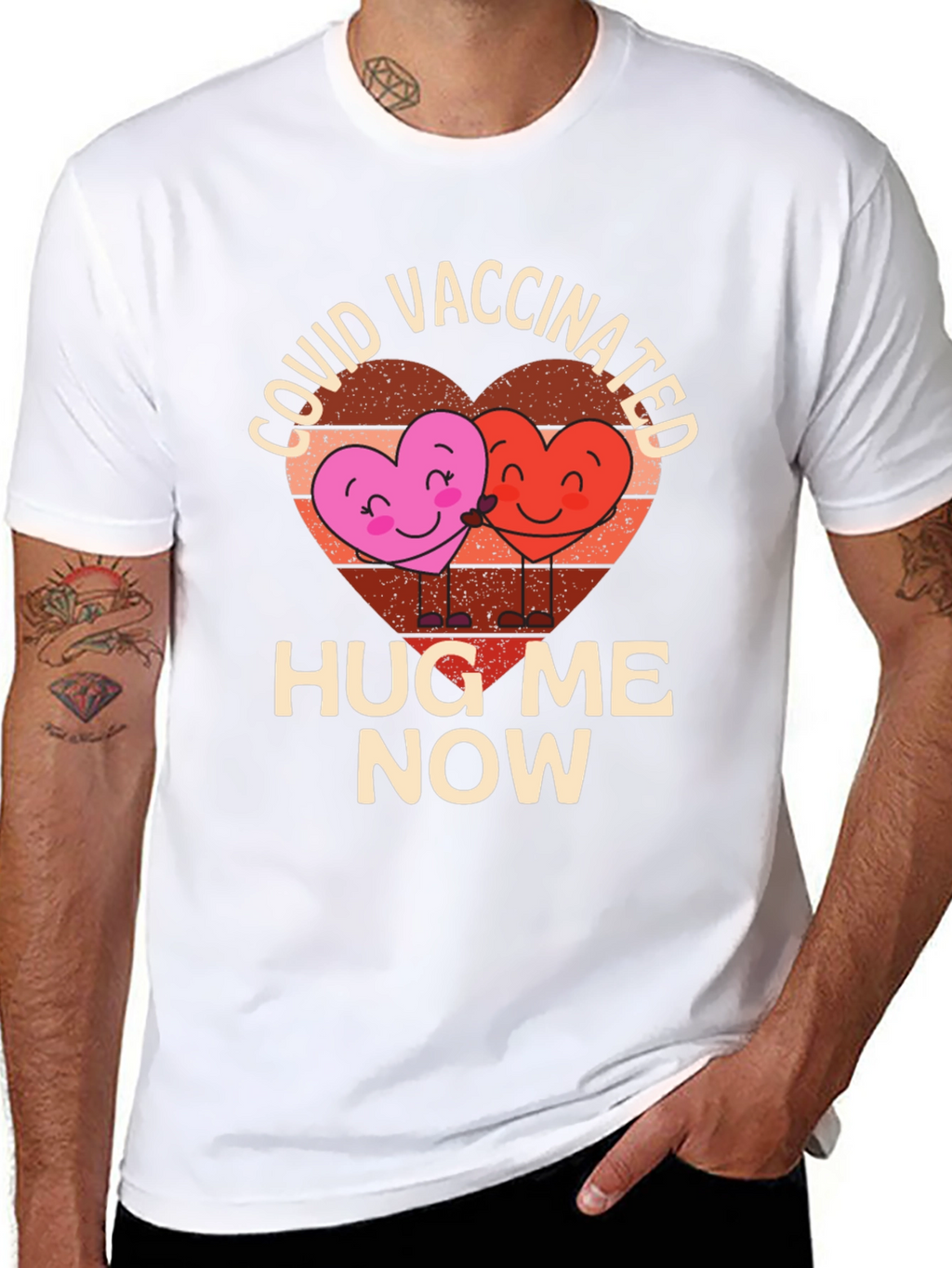 COVID Vaccinated Hug Me Now T-Shirt