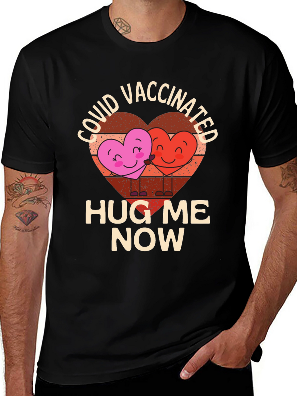 COVID Vaccinated Hug Me Now T-Shirt