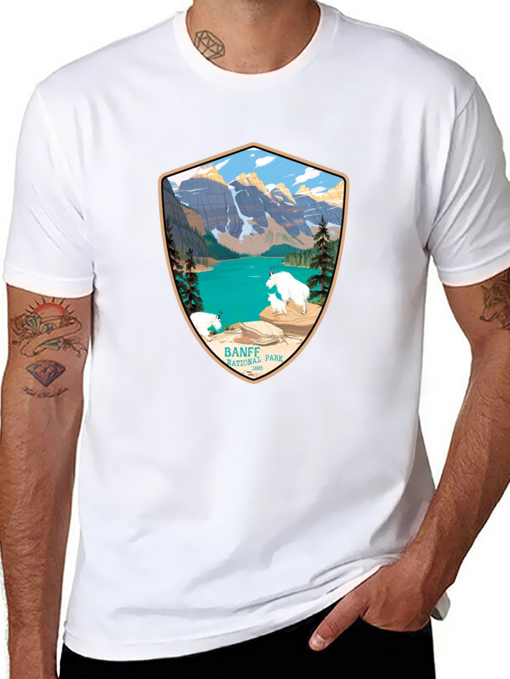 Banff National Park T-Shirt - Mountain Scene Tee