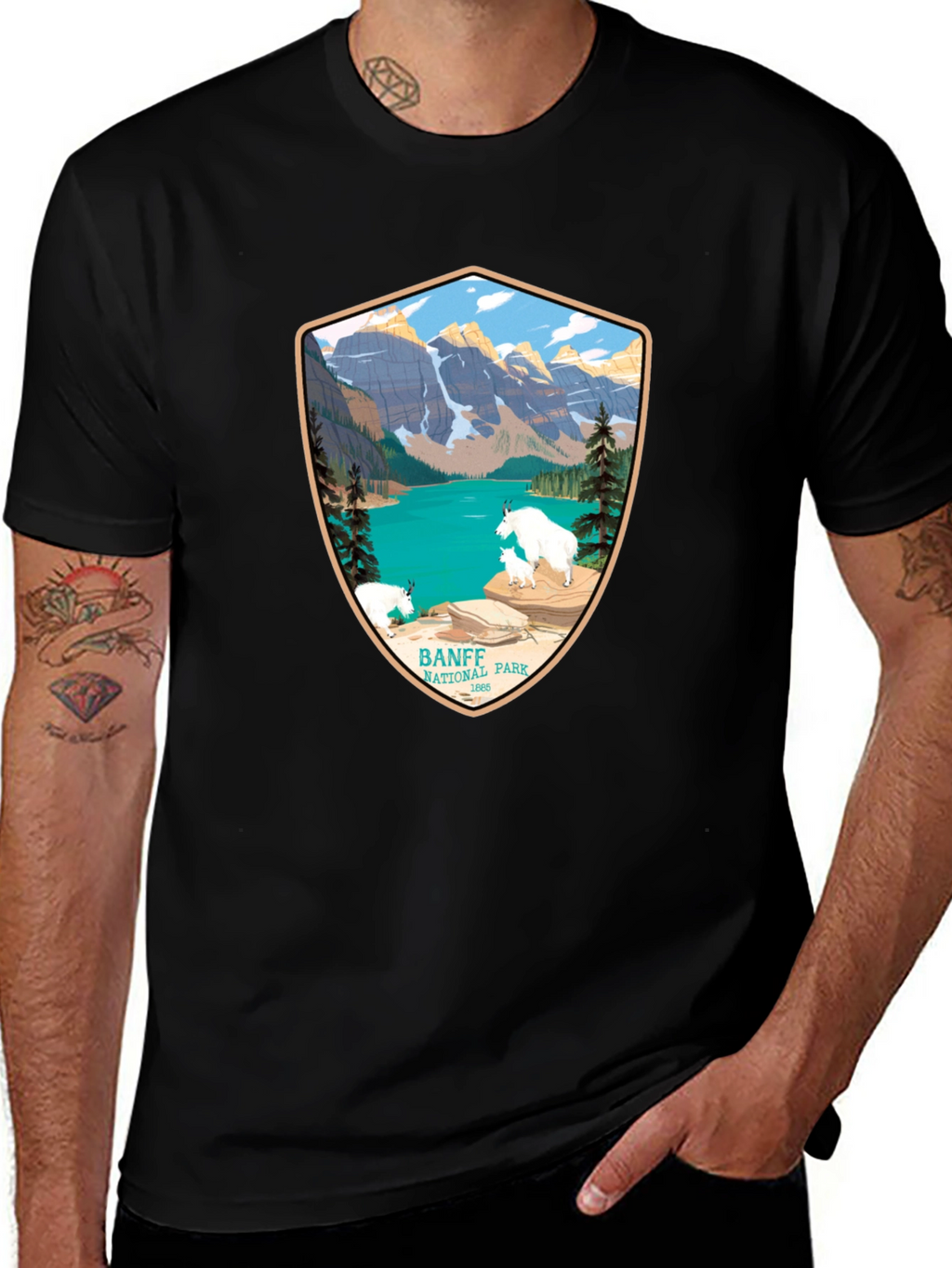 Banff National Park T-Shirt - Mountain Scene Tee