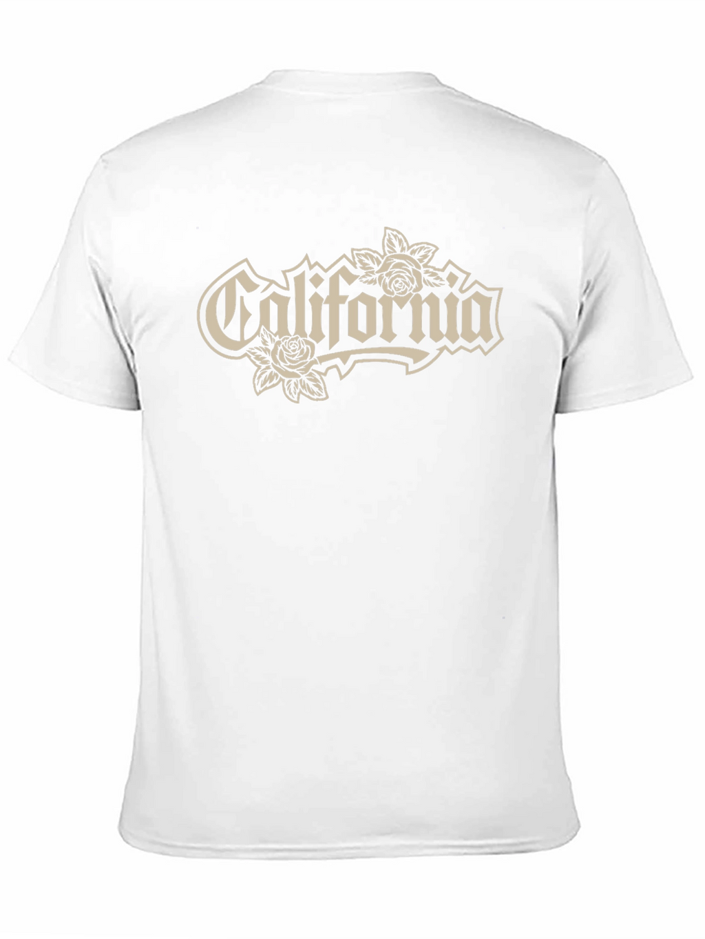 California Rose Graphic Tee - Black Cotton T-Shirt